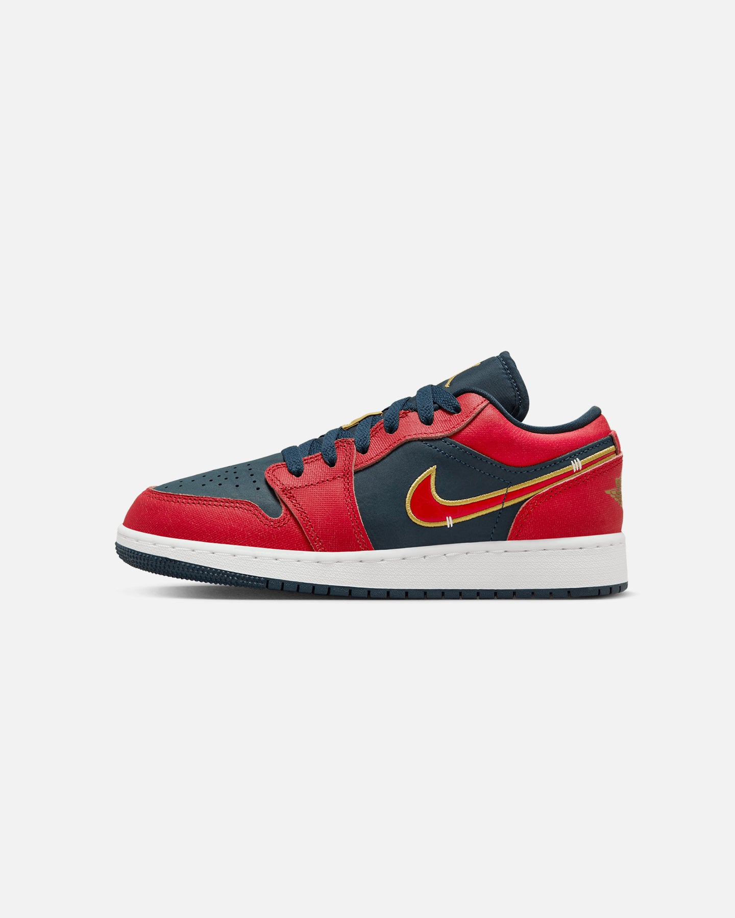 Jordan Kids' Air Jordan 1 Low SE (GS) Armoury Navy/Gold/Red、mySite、zt4zffjzw