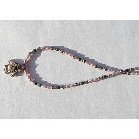 Michal Golan Abalone and Amethyst Hamsa Necklace、mySite、topwebapps
