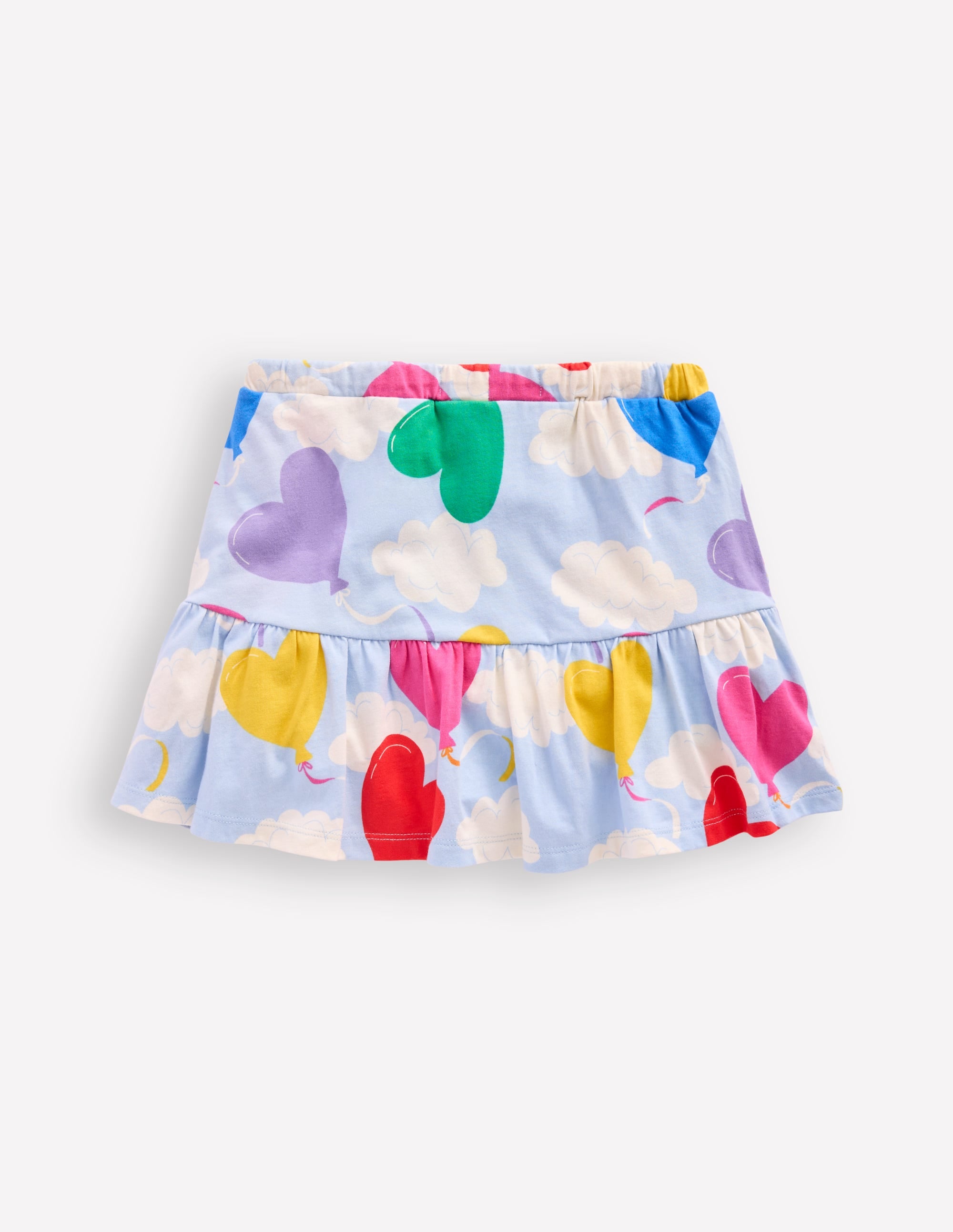  Tiered Jersey Skort-Misty Blue Balloon Sky、mySite、ashleygrahame