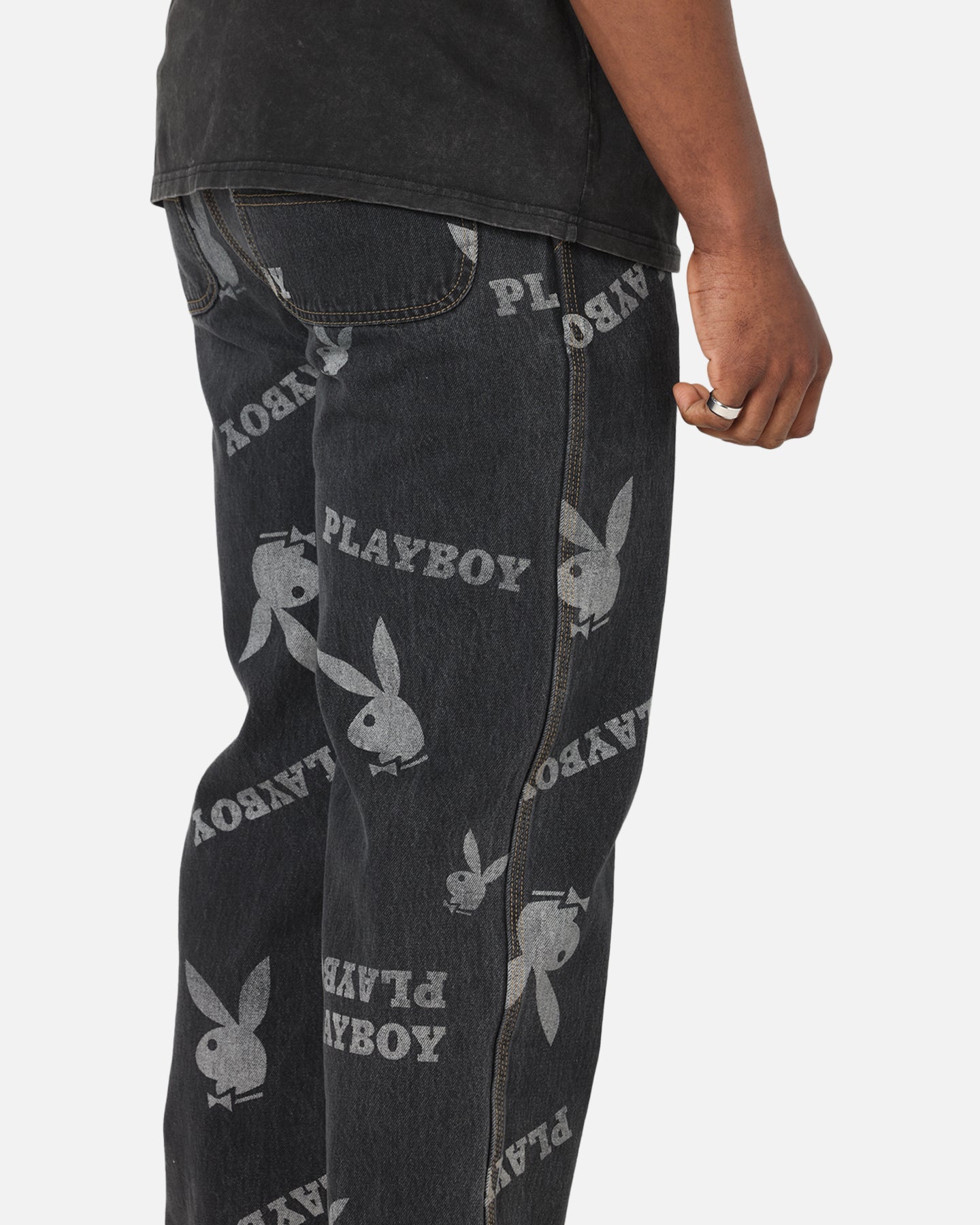 Playboy Mess Denim Jeans Washed Black、mySite、zt4zffjzw