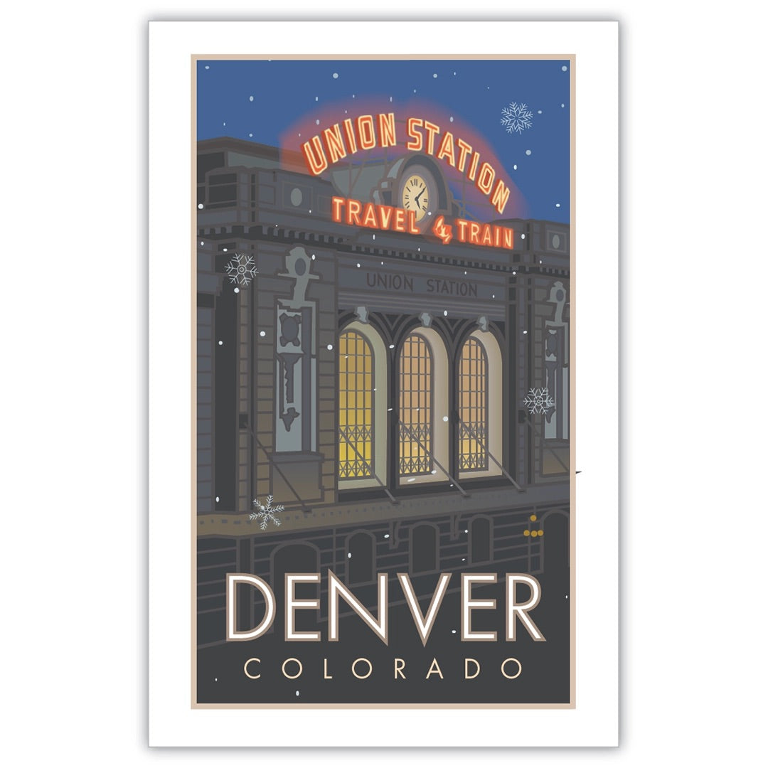 Union Station 1 (Snowflakes), Denver, Colorado - Poster、mySite、g9winljtr