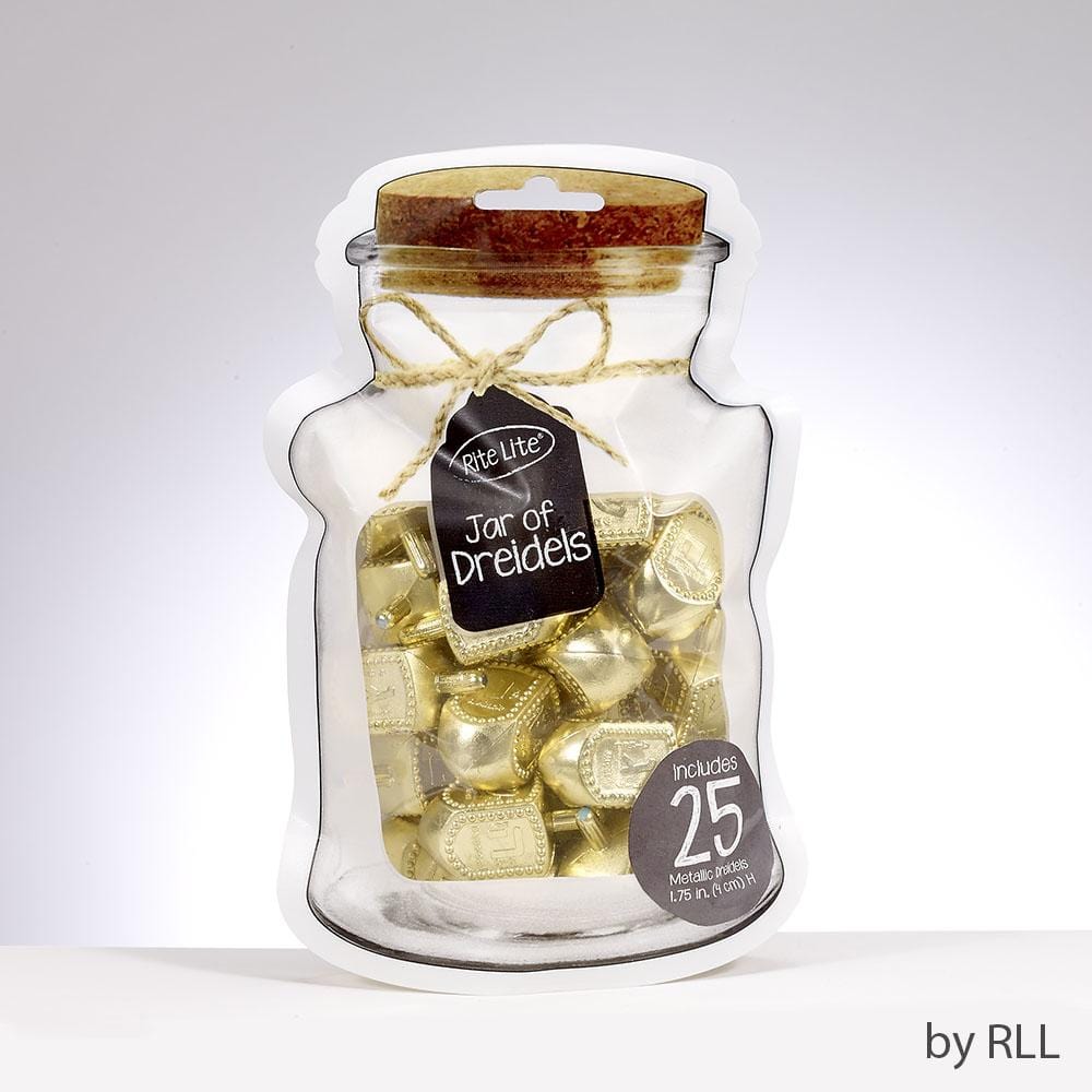 Jar of Dreidels - 25 Metallic Gold Dreidels、mySite、topwebapps