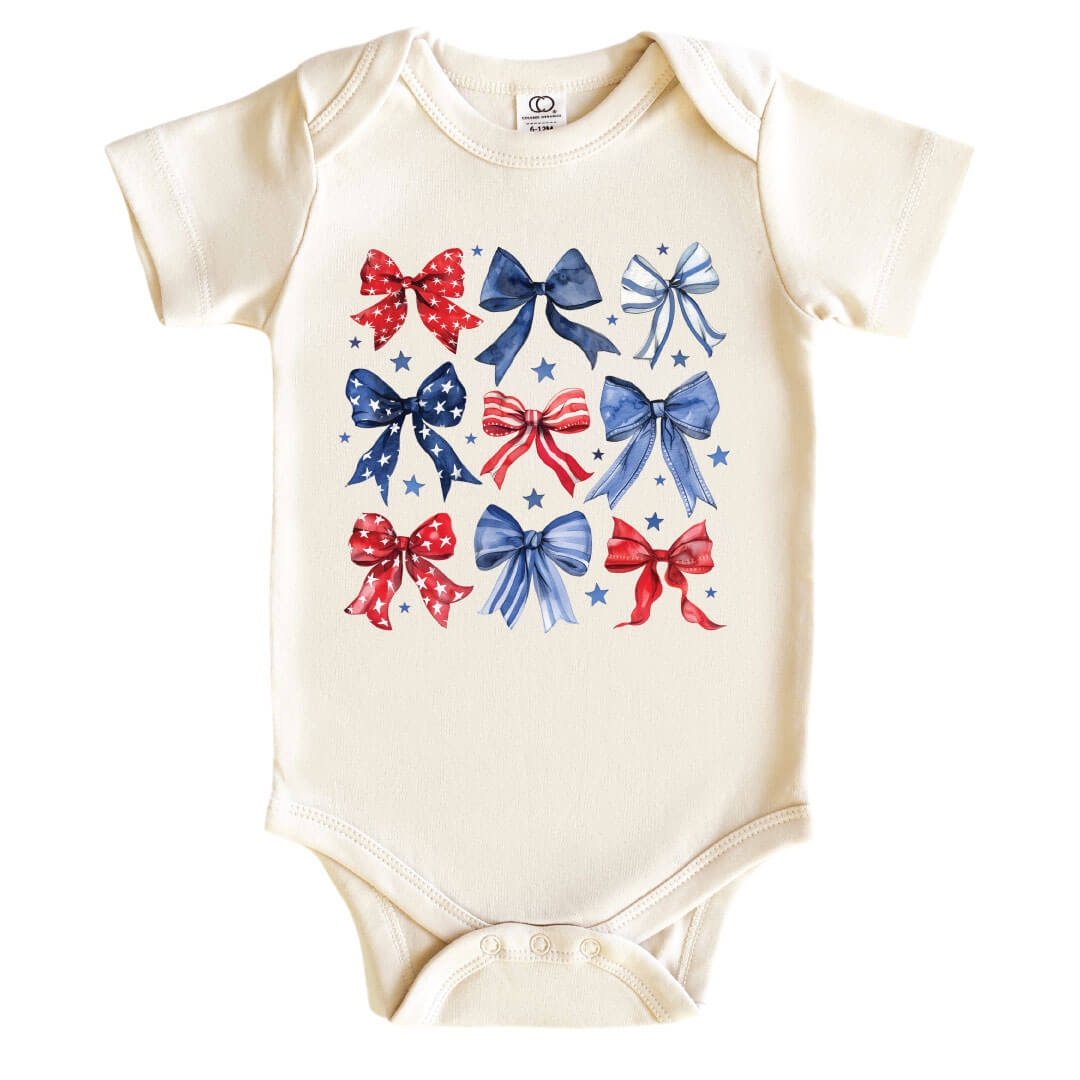  Red, White, & Bows Graphic Bodysuit | Natural、mySite、layawaytickets