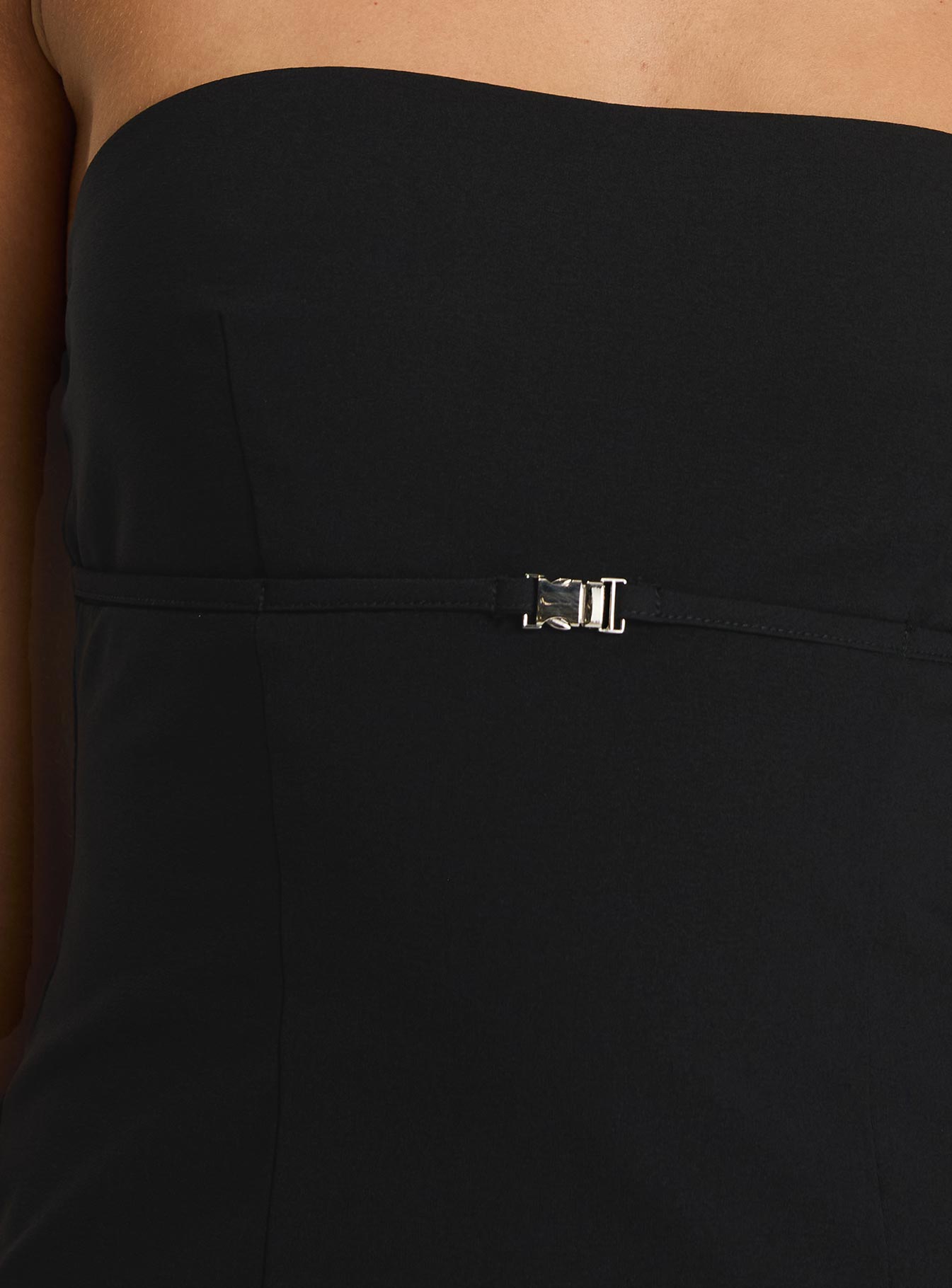 Flounce Strapless Top Black、mySite、solidvoid