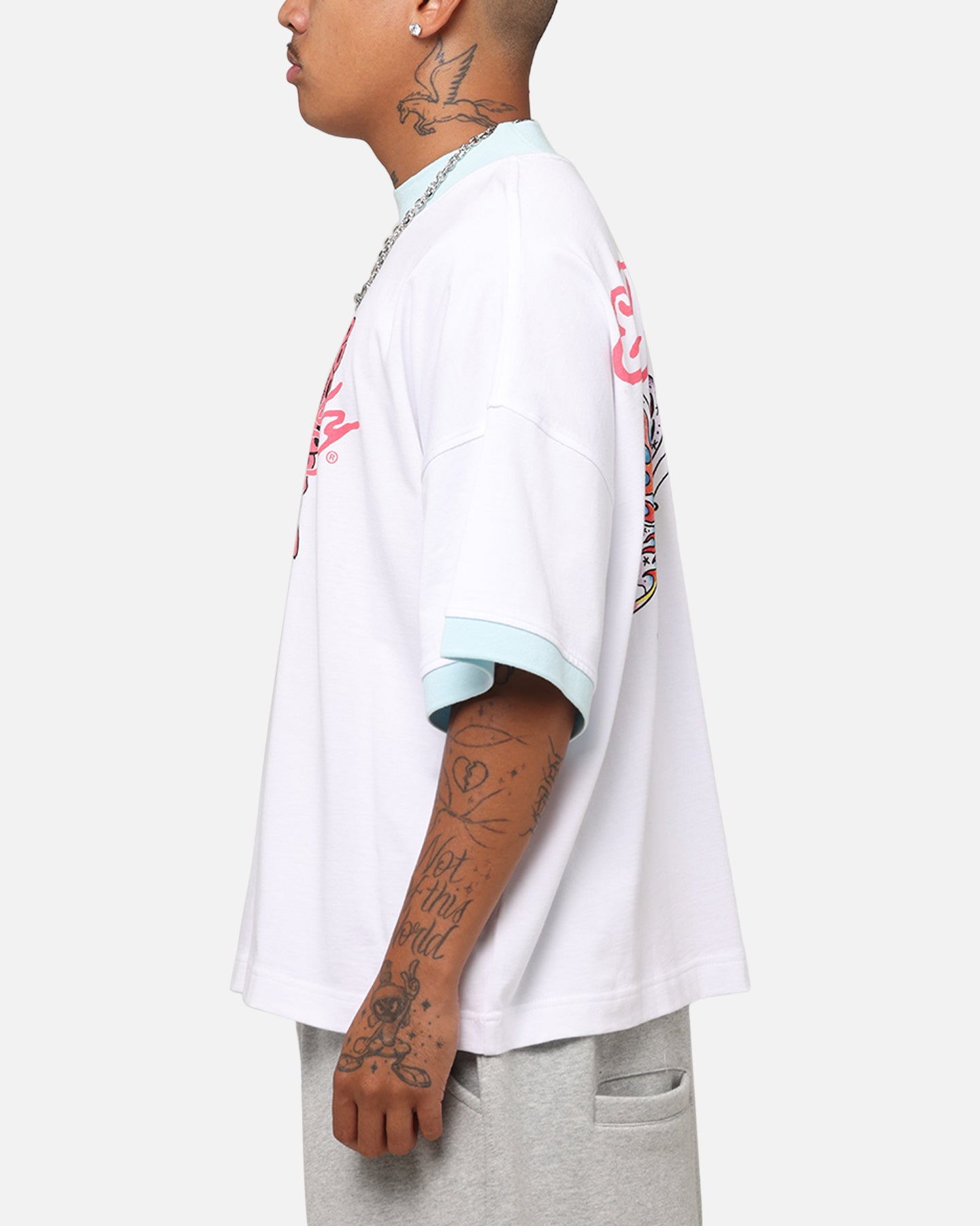 Ed Hardy Butterfly Ringer T-Shirt White、mySite、zt4zffjzw