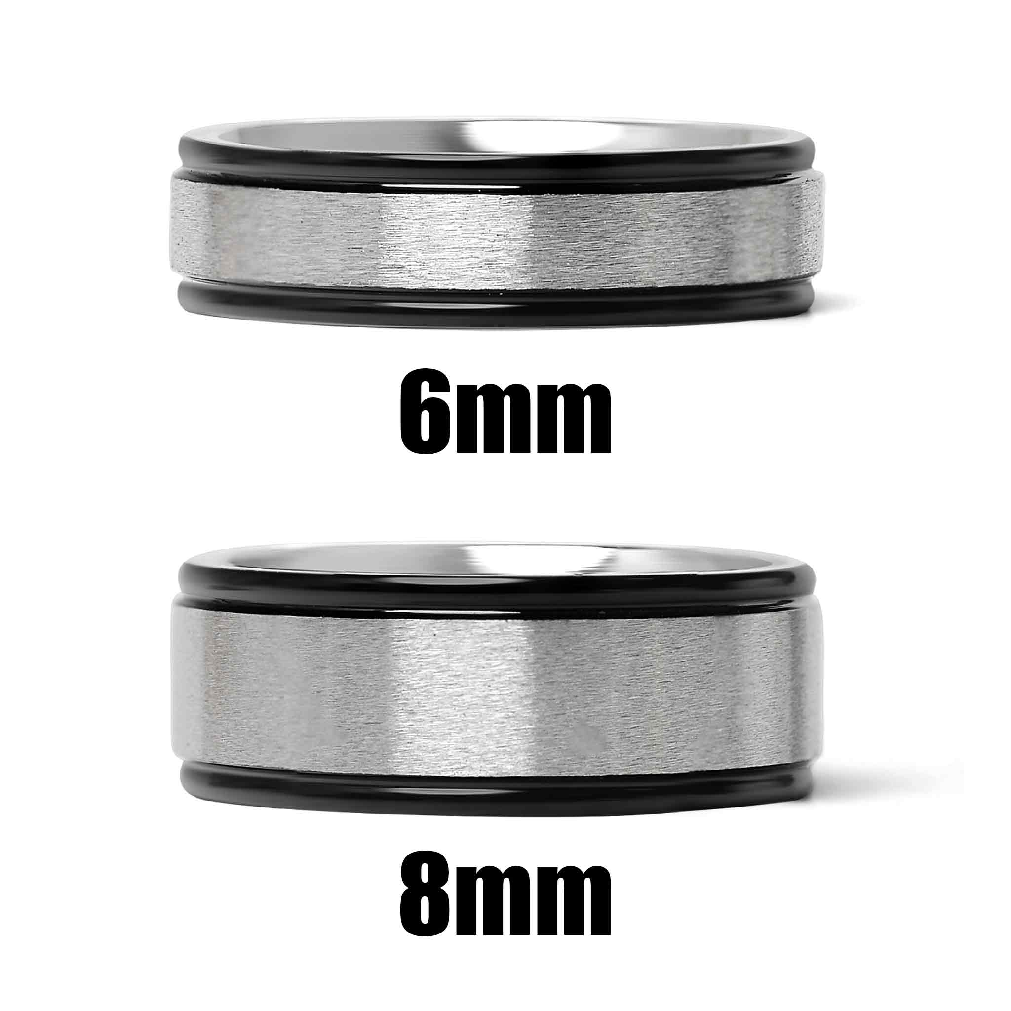 Stainless Steel Black Trim Brushed Center Blank Ring / CFR2929、mySite、dreamappss