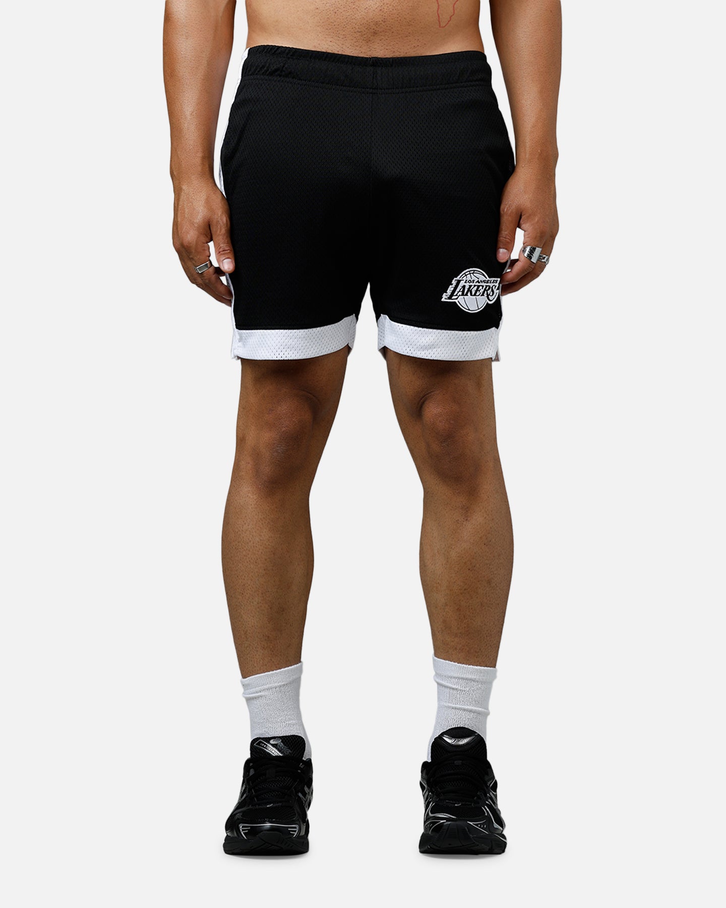 New Era Los Angeles Lakers Sport Class Shorts Black/White、mySite、zt4zffjzw