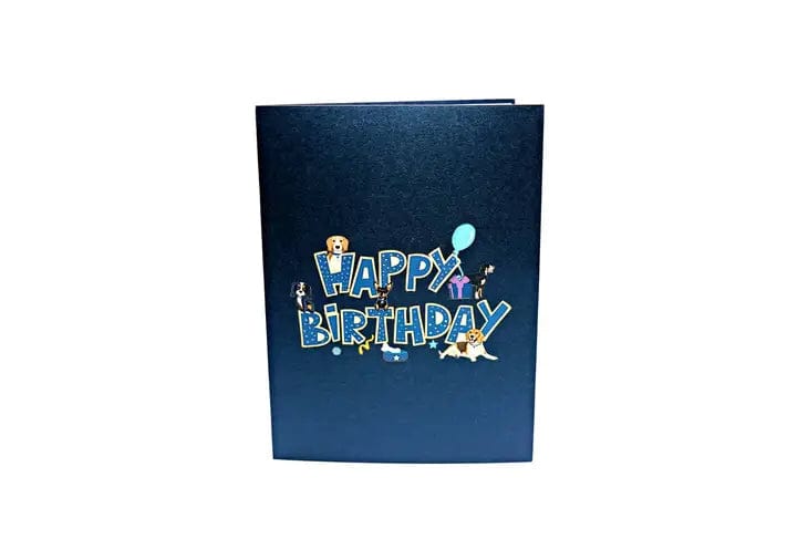 Dogs Happy Birthday 3D Pop-Up Card Dog Lovers、mySite、g9winljtr