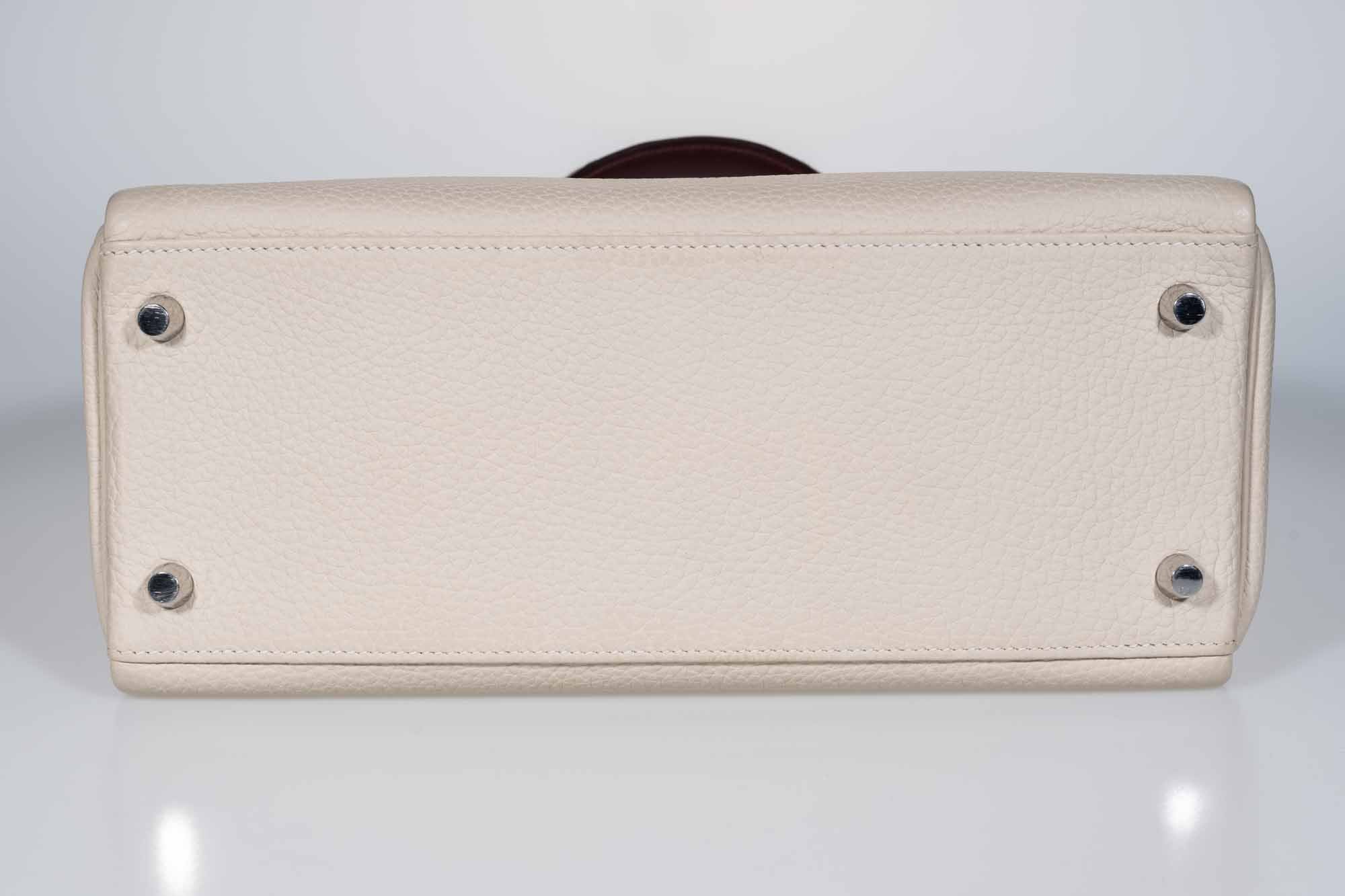 Hermès Kelly 28 Retourne au Galop Craie, Rouge H, Fauve and Black Togo Palladium Hardware、mySite、garminoutage.com