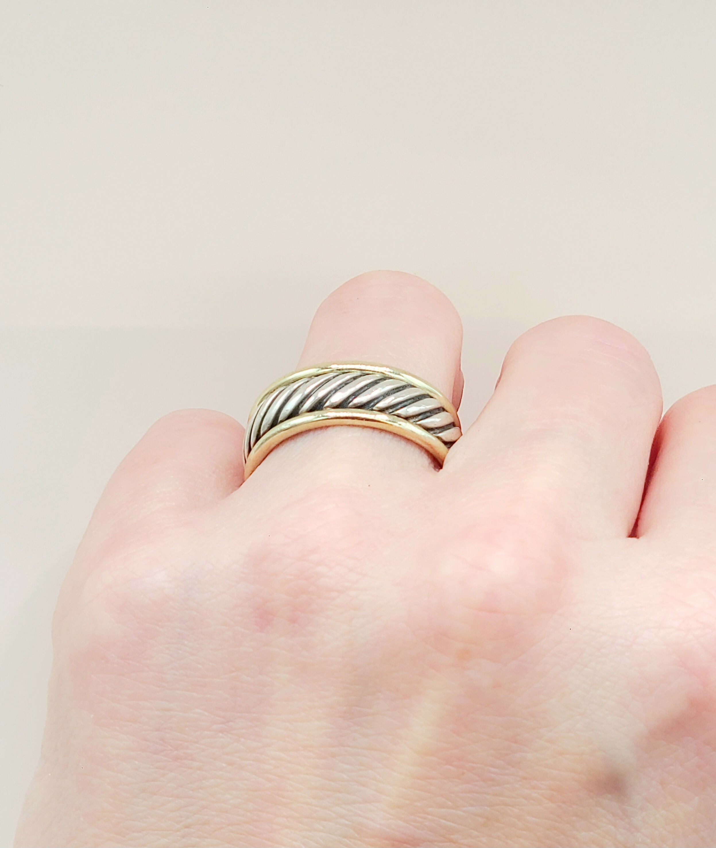 David Yurman Thoroughbred Cable Ring Silver & Gold、mySite、hinf8tx79