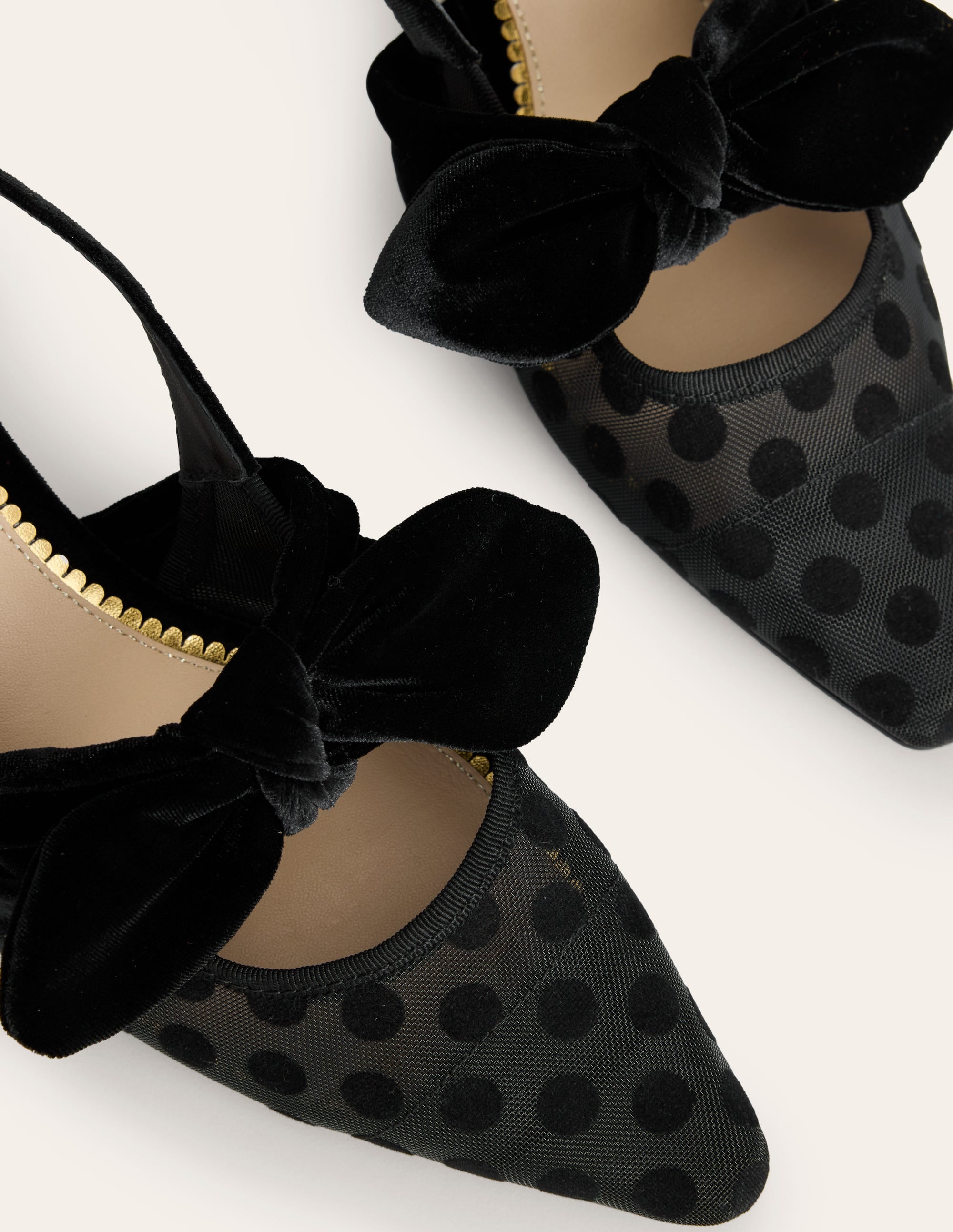  Bow Kitten Heels-Polka Dot Mesh、mySite、ashleygrahame