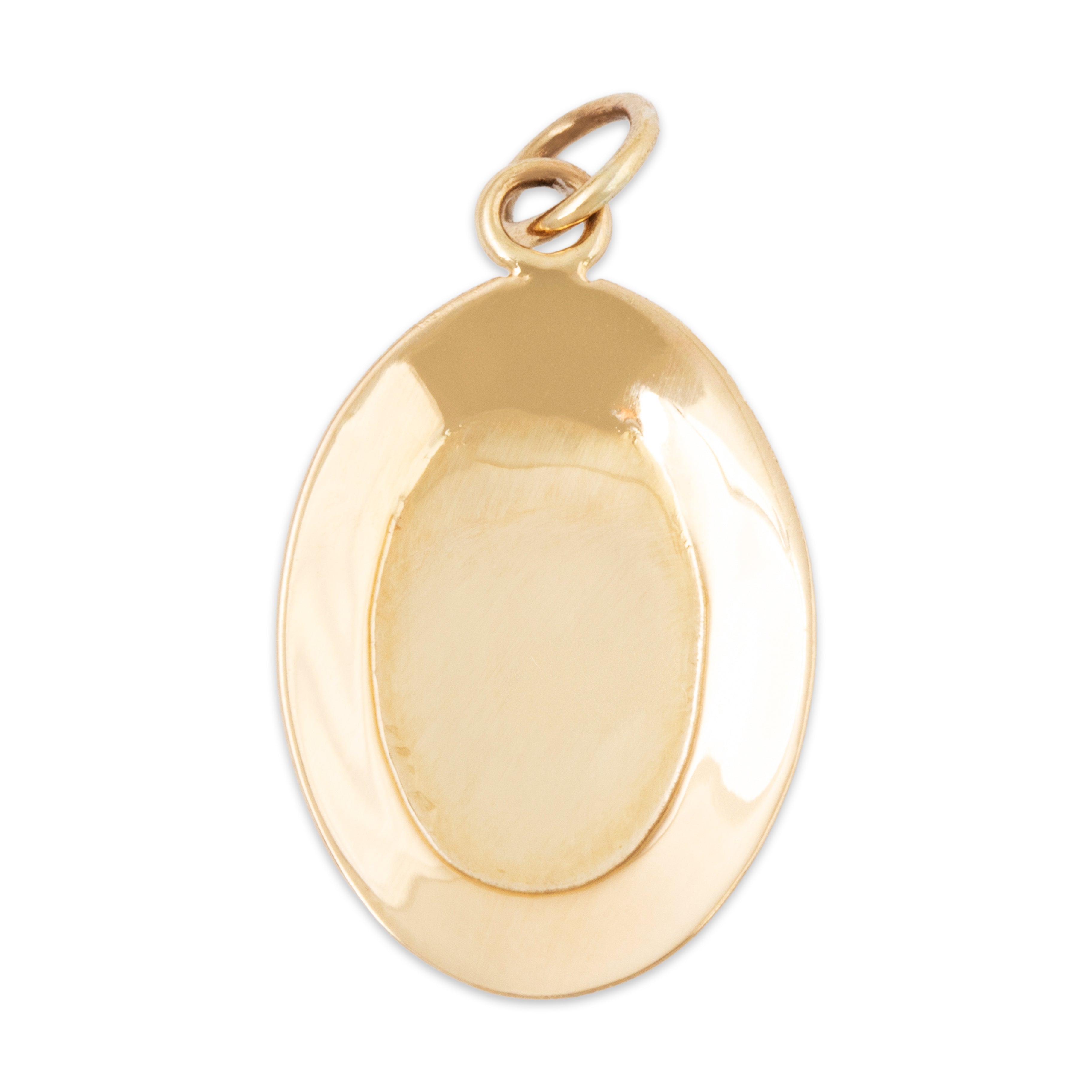 Antique 10k Yellow Gold Burgundy Glass Cabochon Charm / Pendant、mySite、hinf8tx79