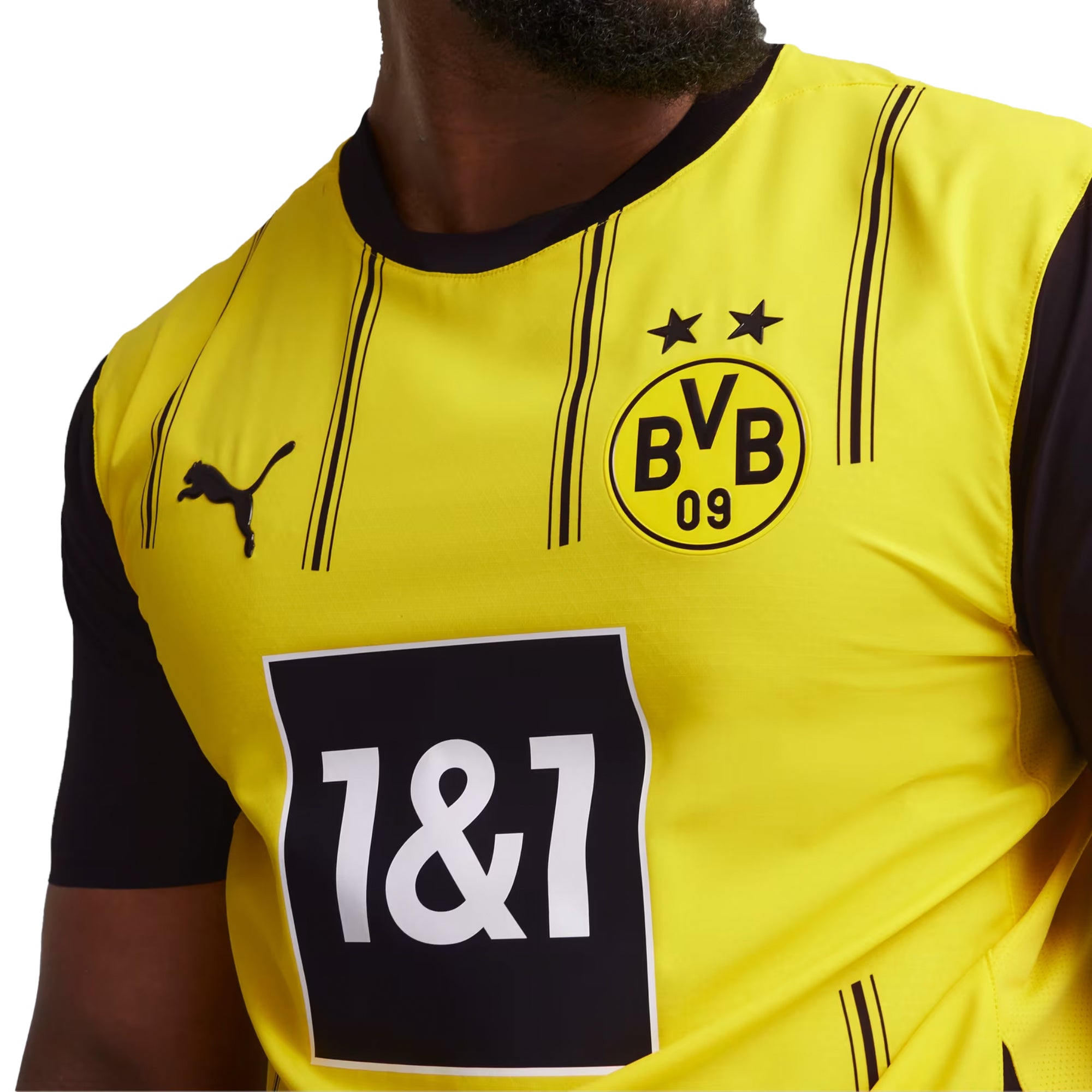PUMA Men's Borussia Dortmund 2024/25 Authentic Home Jersey Yellow/Black、mySite、bottomscart