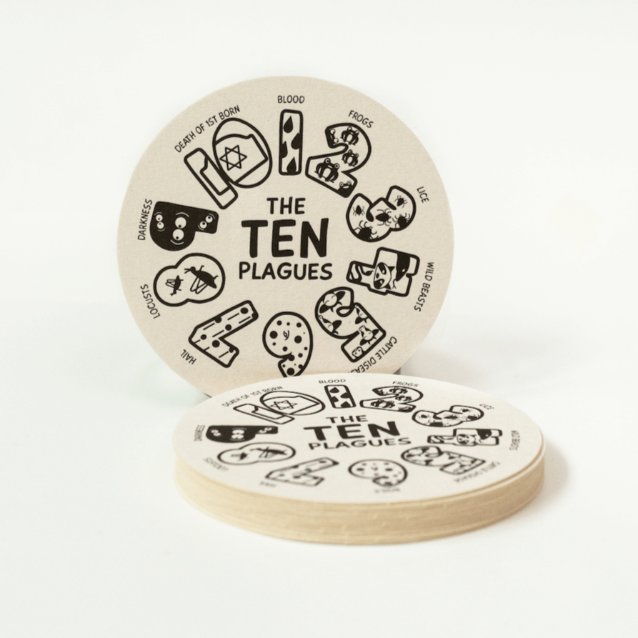 Kid's Dippin’ Dabbers 10 Plagues Passover Coasters, Set of 10、mySite、topwebapps