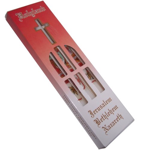  Holy Land Easter Candles - Marked with Jerusalem, Bethlehem and Nazareth、mySite、elrpsem3k