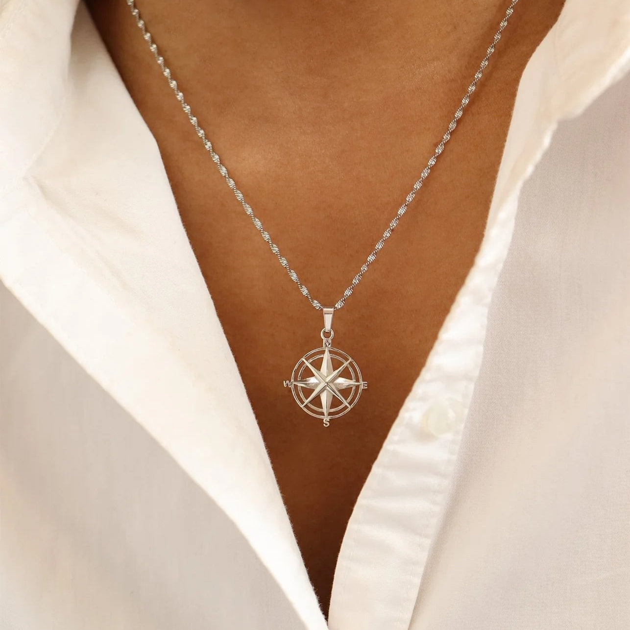 Stainless Steel Compass Rose Pendant / PDC9022、mySite、dreamappss