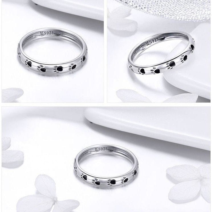 Stackable Pet Paw Rings, Cute, Simple Sterling Silver--Helps Rescued Animals Too!、mySite、g9winljtr