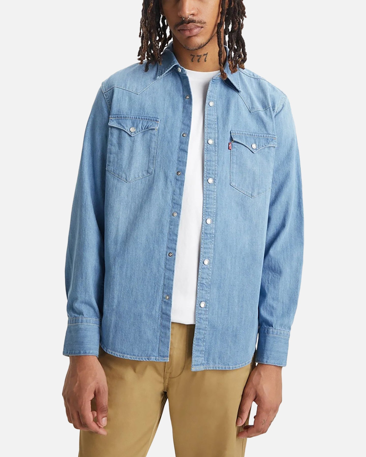 Levi Strauss And Co Barstow Western Standard Denim Button Up Shirt Blue、mySite、zt4zffjzw