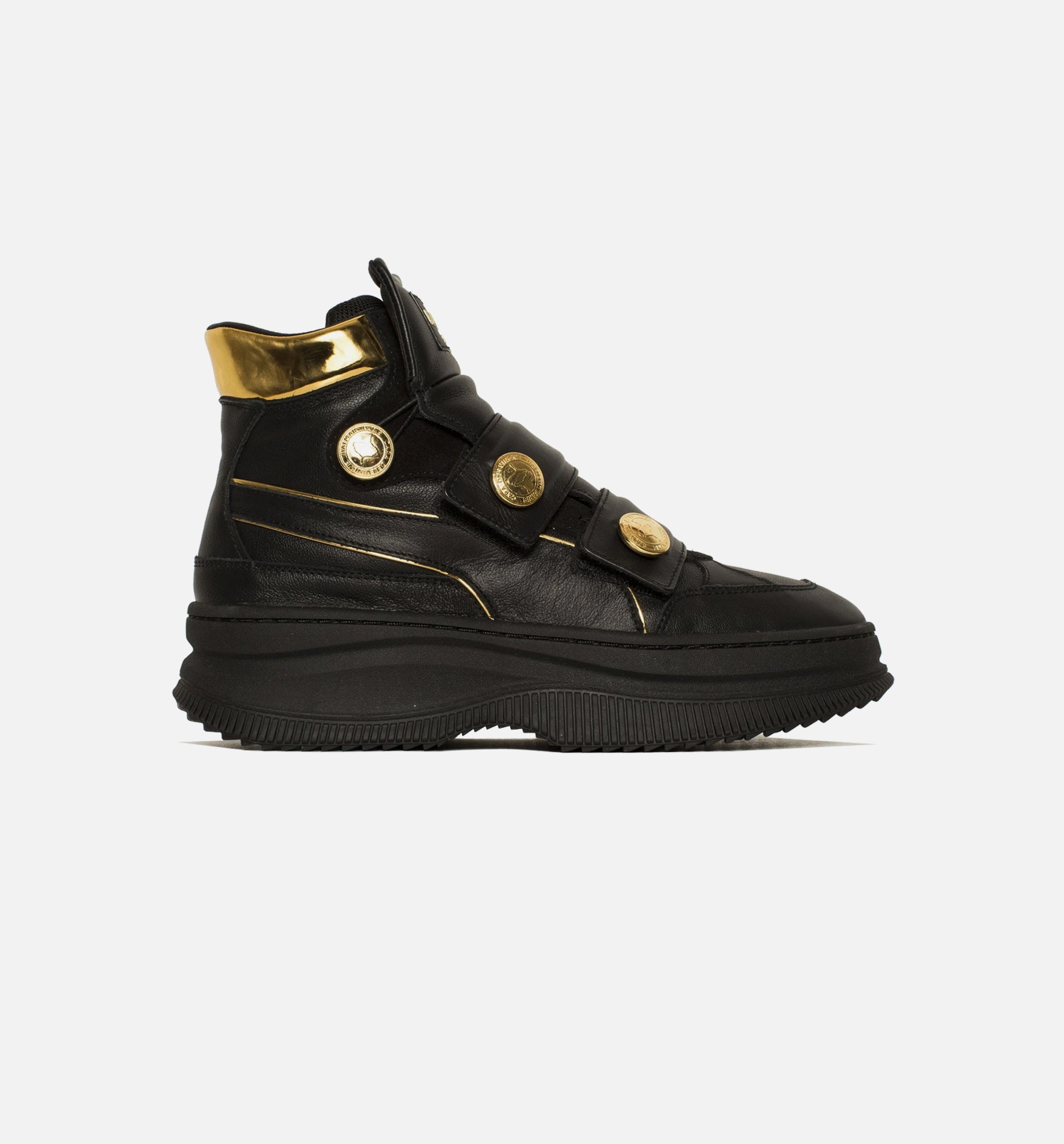 Balmain X Puma Deva Straps Womens Lifestyle Shoe - Black/Gold、mySite、dreamappss