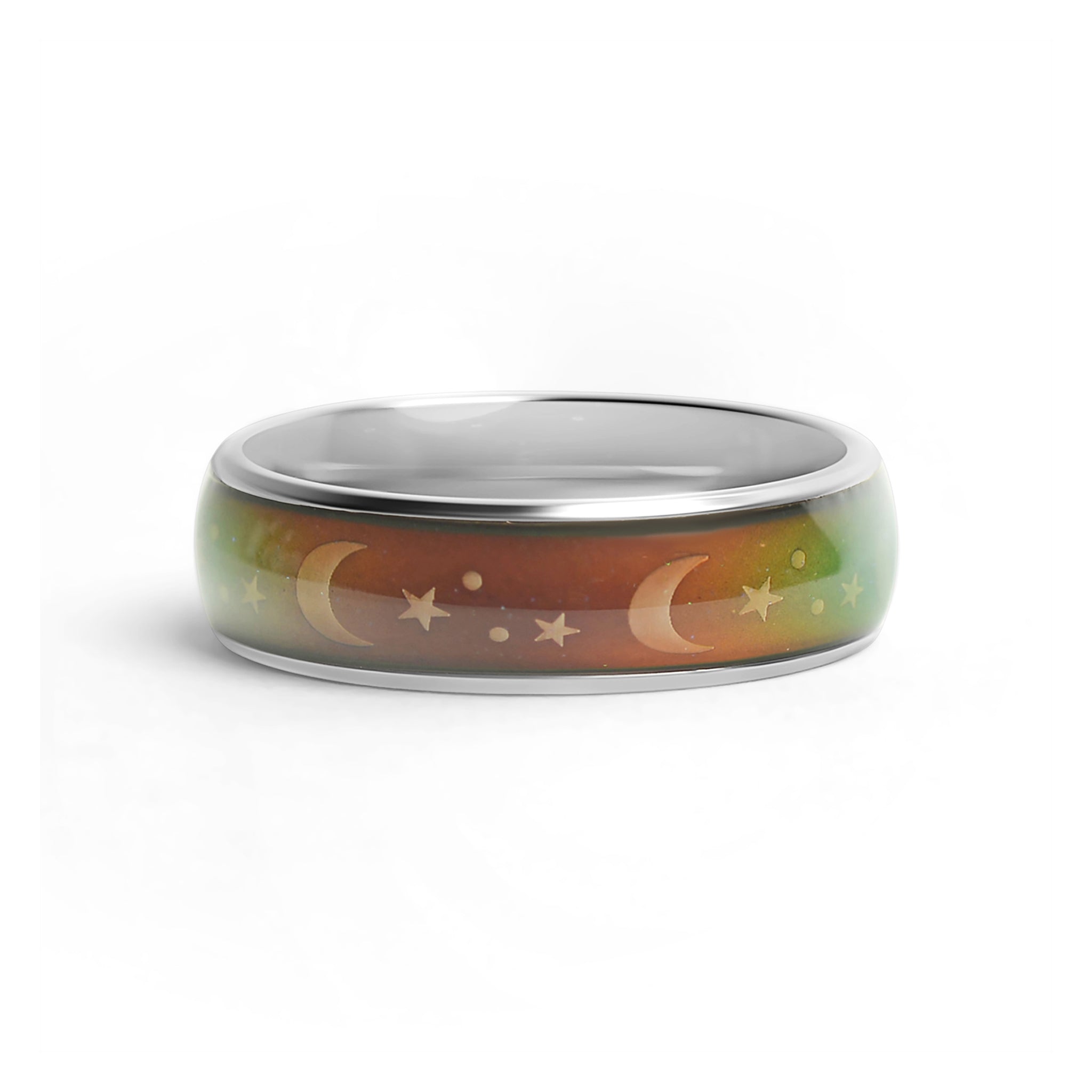 Stainless Steel Mood Band With Stars And Moons Ring / CFR9010、mySite、dreamappss