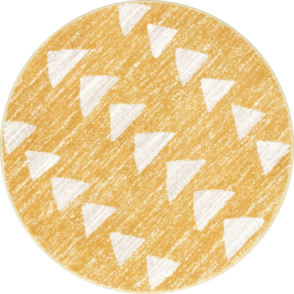 Triangles Modern Geometric Pattern Yellow Kids Rug、mySite、gigharbornorthrealestate