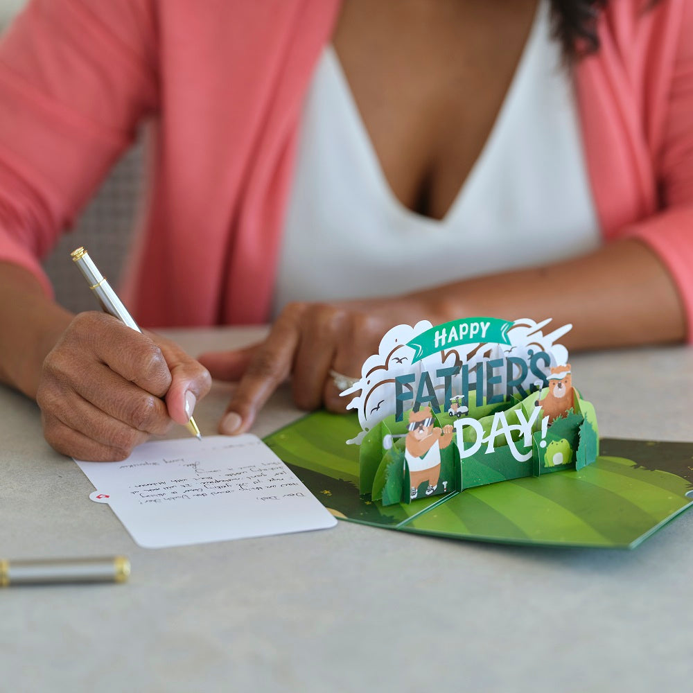 Happy Father's Day Golf Pop-Up Card、mySite、solidvoid