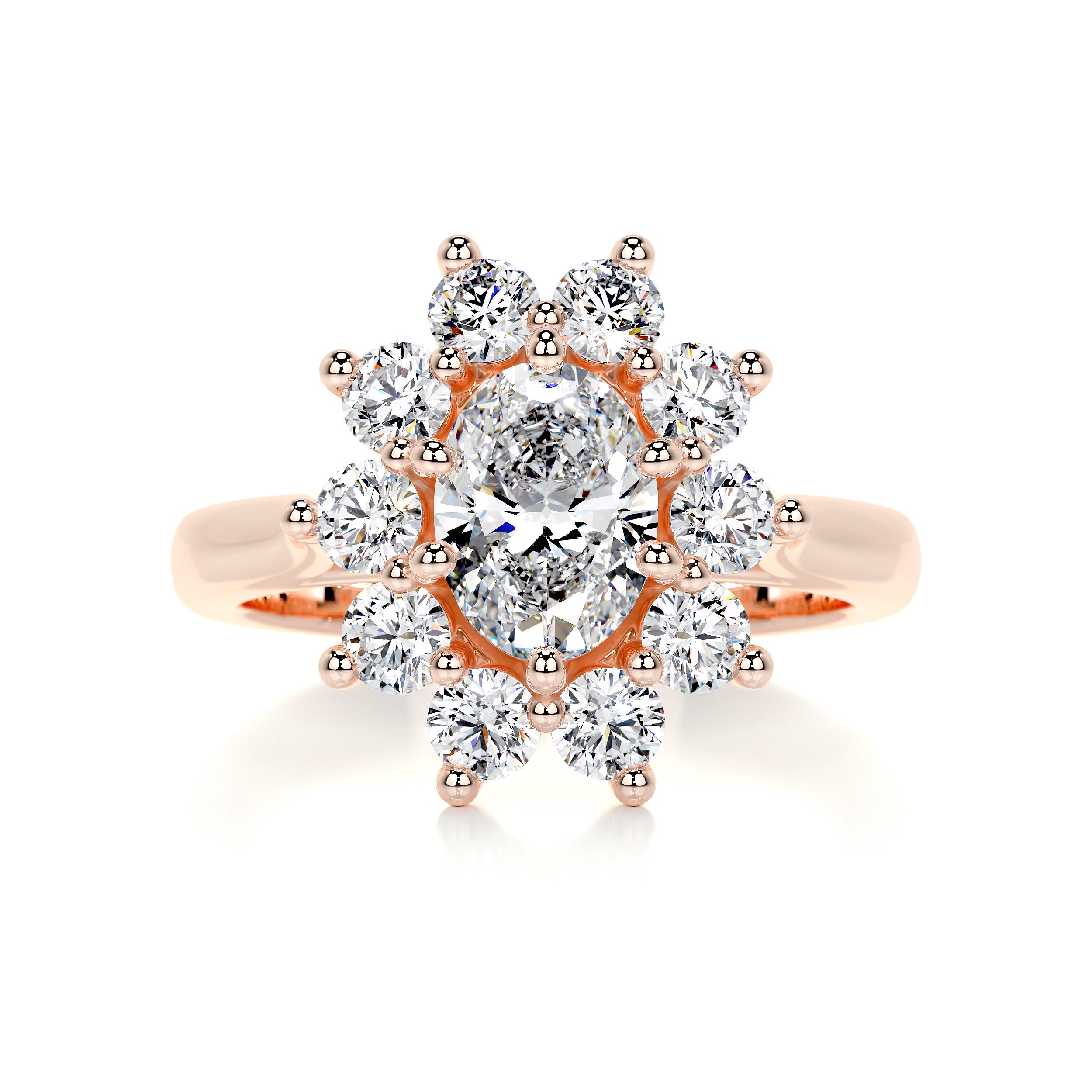 La Fleur Diamond Engagement Ring -14K Rose Gold、mySite、hinf8tx79