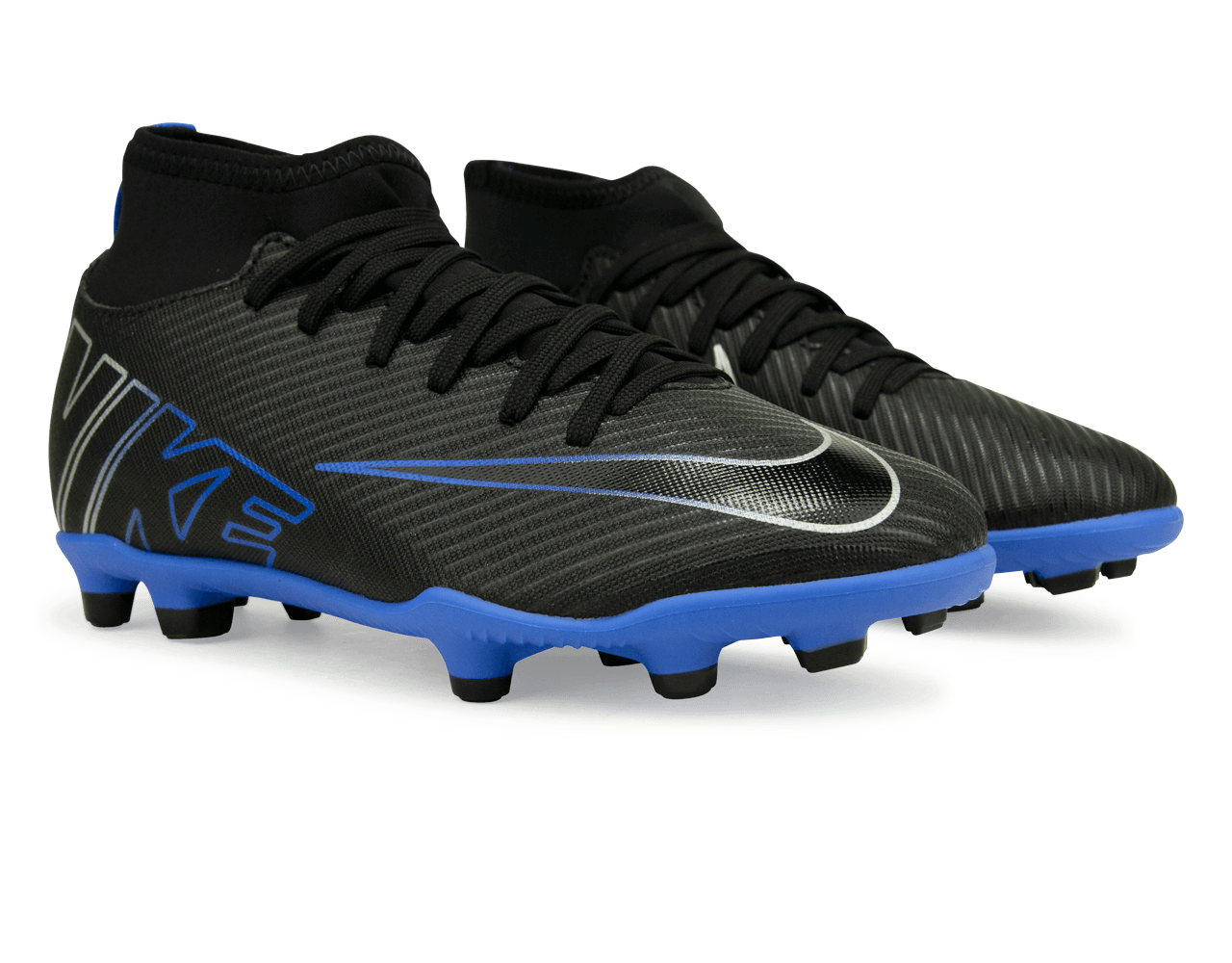 Nike Kids Zoom Mercurial Superfly 9 Club FG/MG Black/Blue、mySite、bottomscart