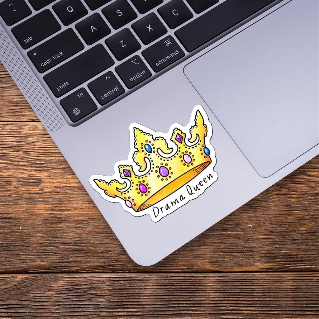  Drama Queen Gold Crown Sticker、mySite、ghnorth