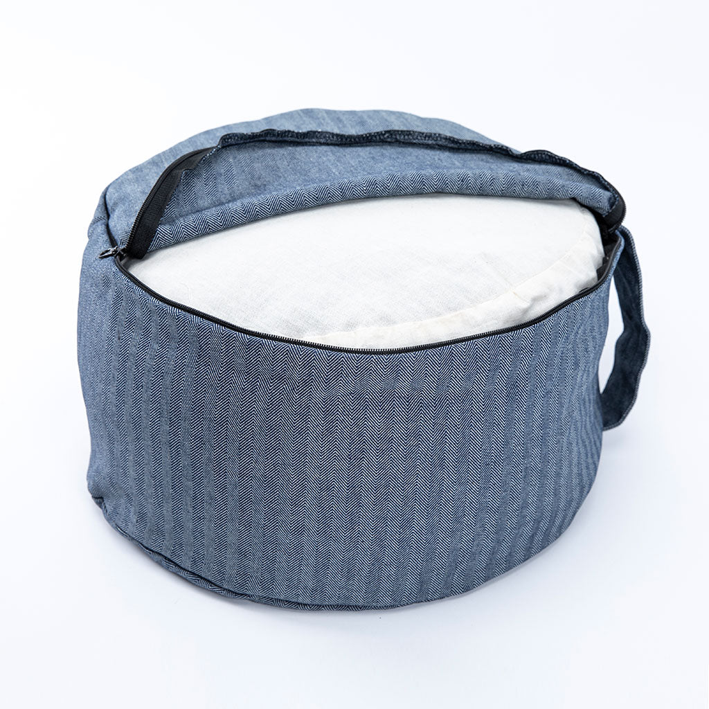 Denim Buckwheat Hull Zafu - COVER ONLY、mySite、topwebapps