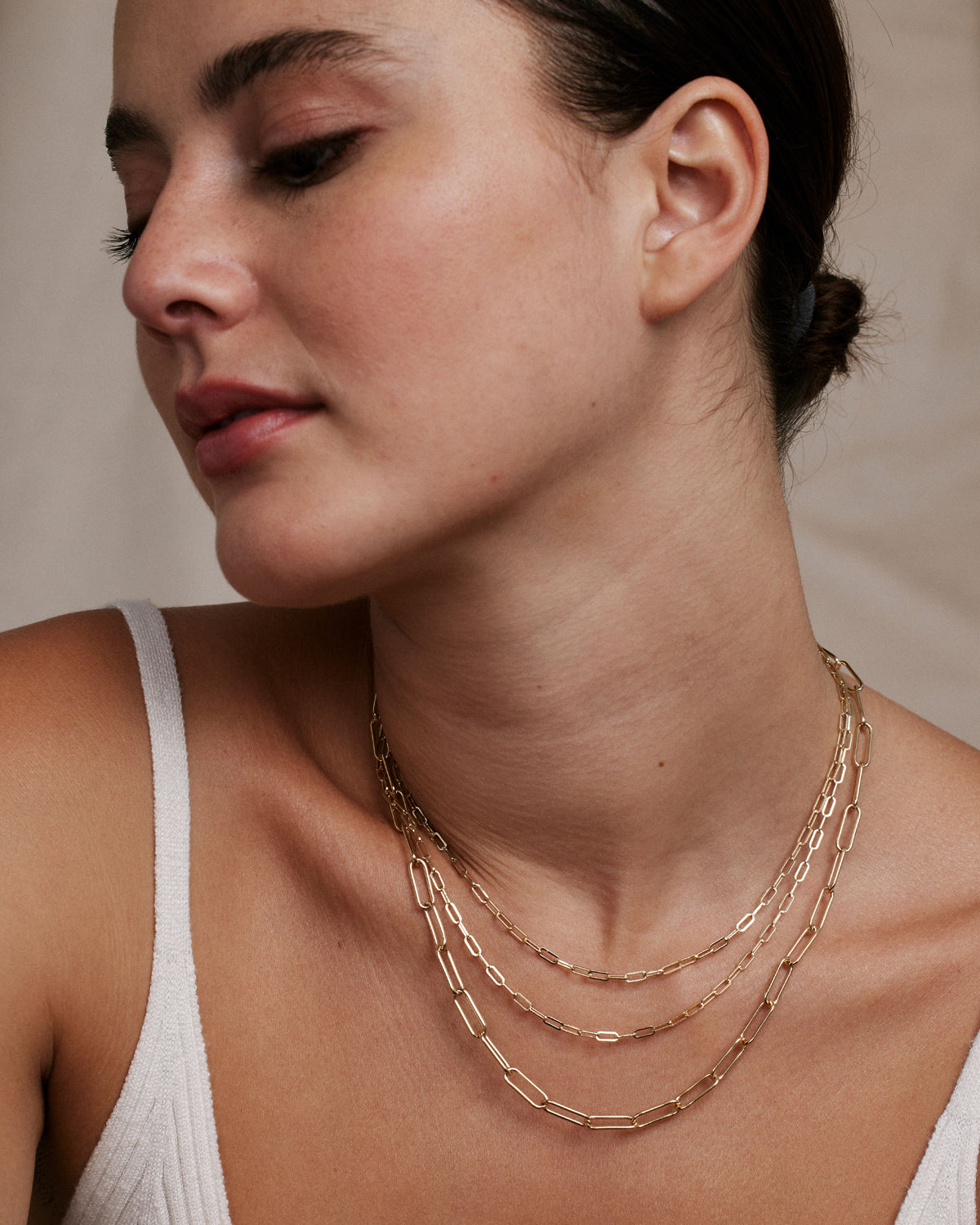 Connected Bold Paperclip Chain Necklace、mySite、hinf8tx79