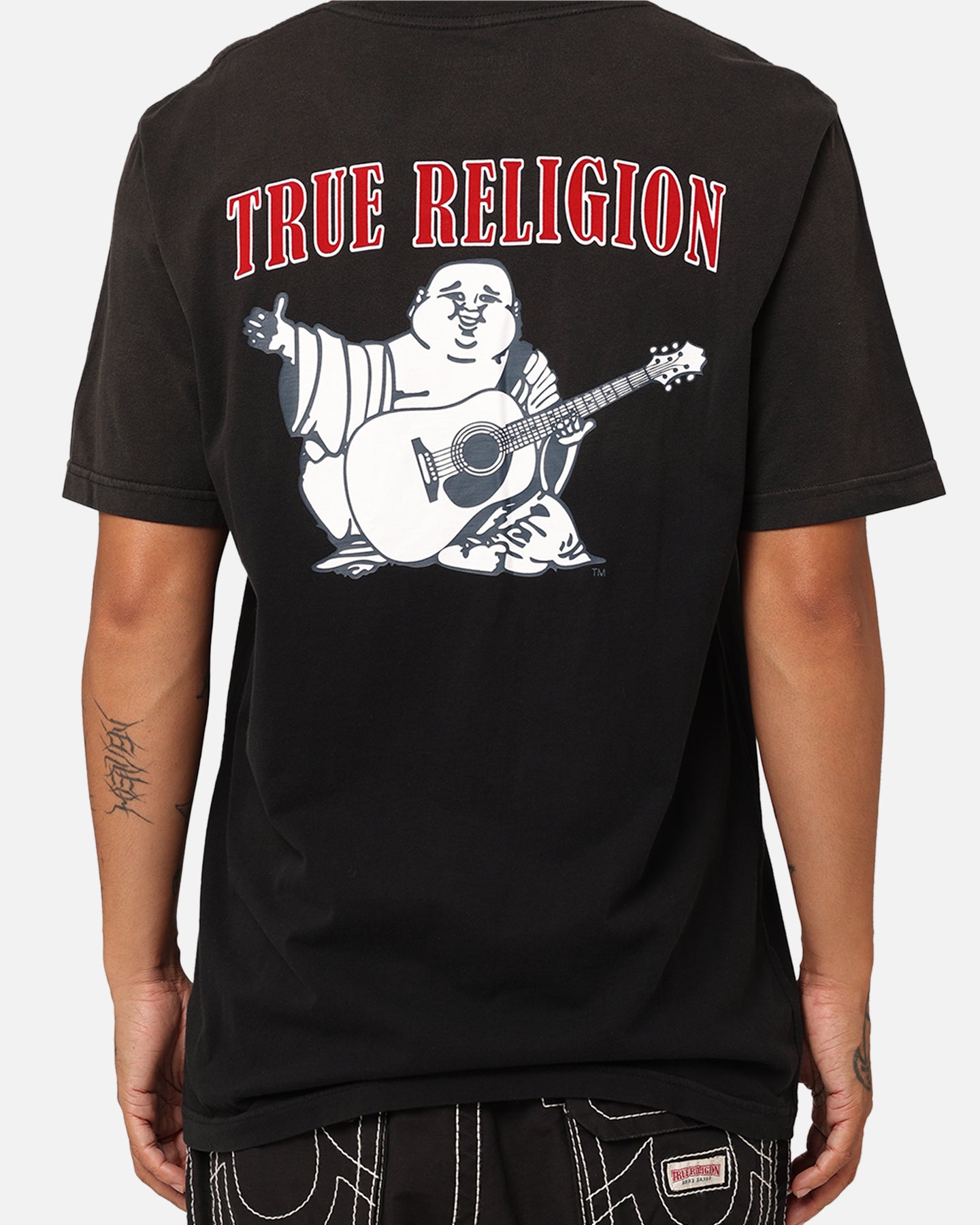True Religion JV7 Washed T-Shirt Jet Black、mySite、zt4zffjzw