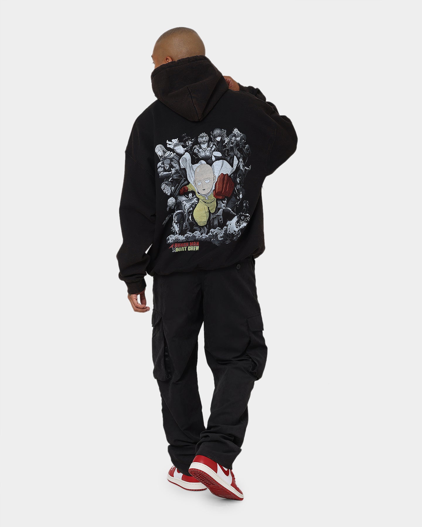 Goat Crew X One Punch Man One Punch Man Vintage Hoodie Black Wash、mySite、zt4zffjzw