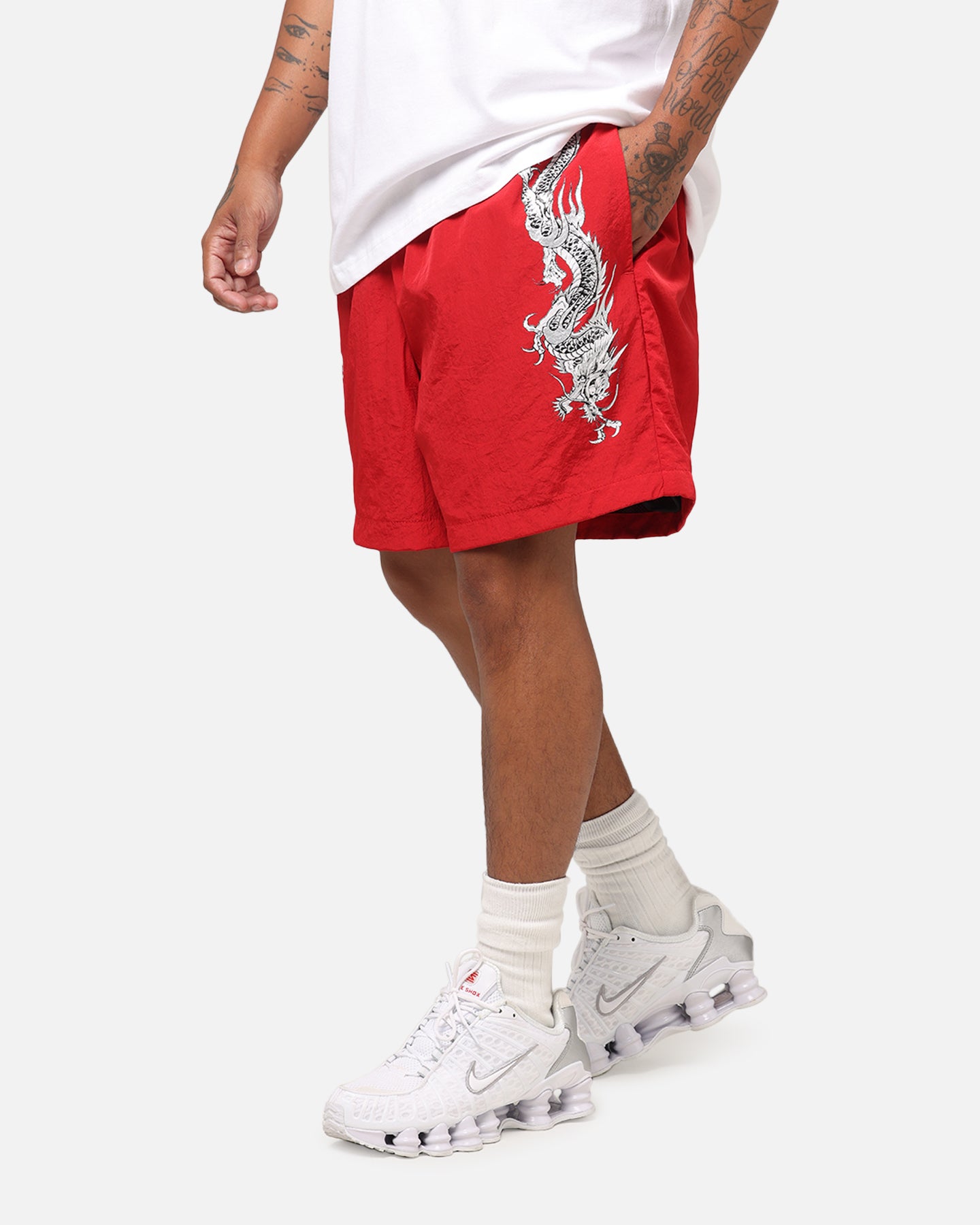 Ed Hardy Tribal Dragon Shorts Red、mySite、zt4zffjzw