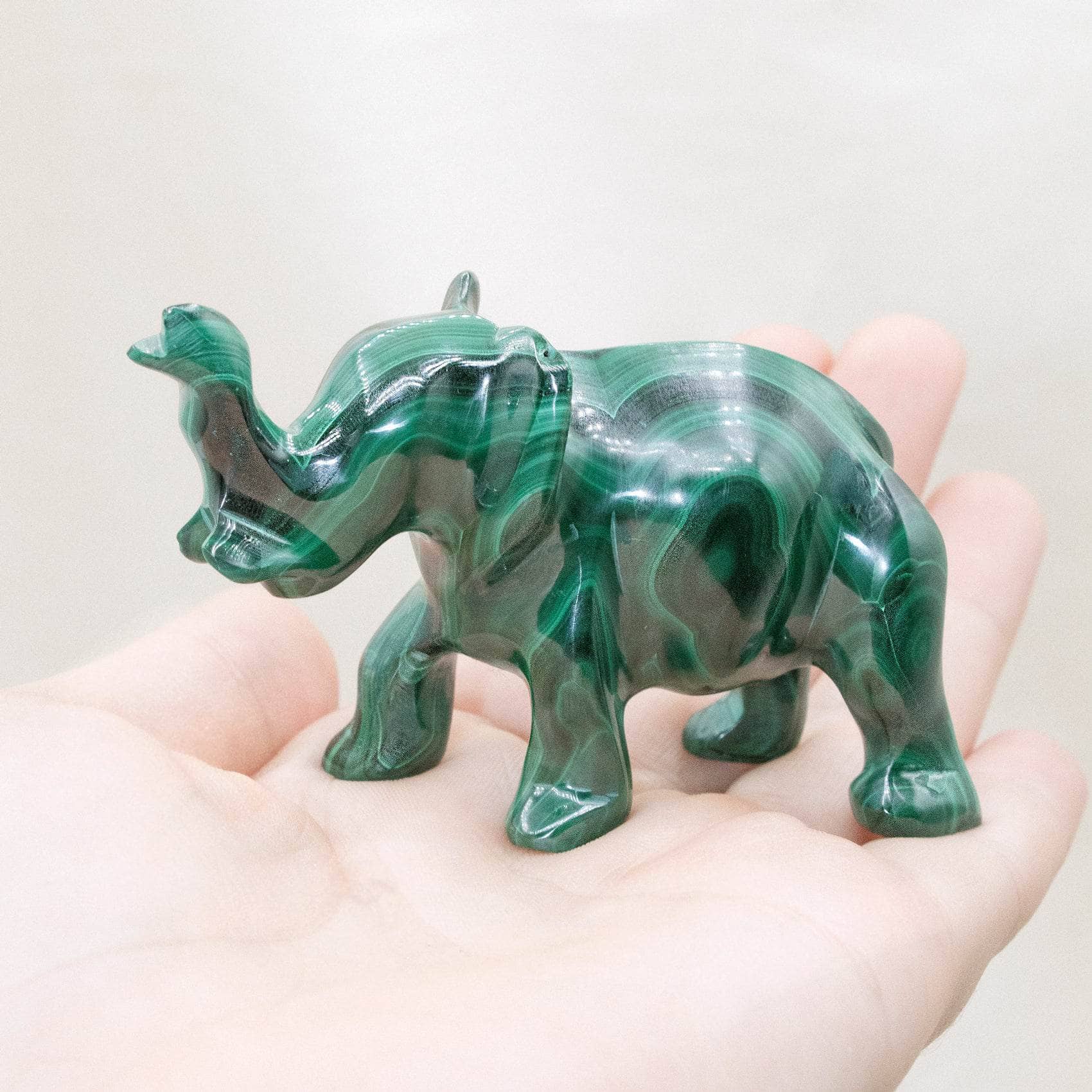 Genuine Malachite Elephants - Hand Carved - 1 of a Kind、mySite、hinf8tx79