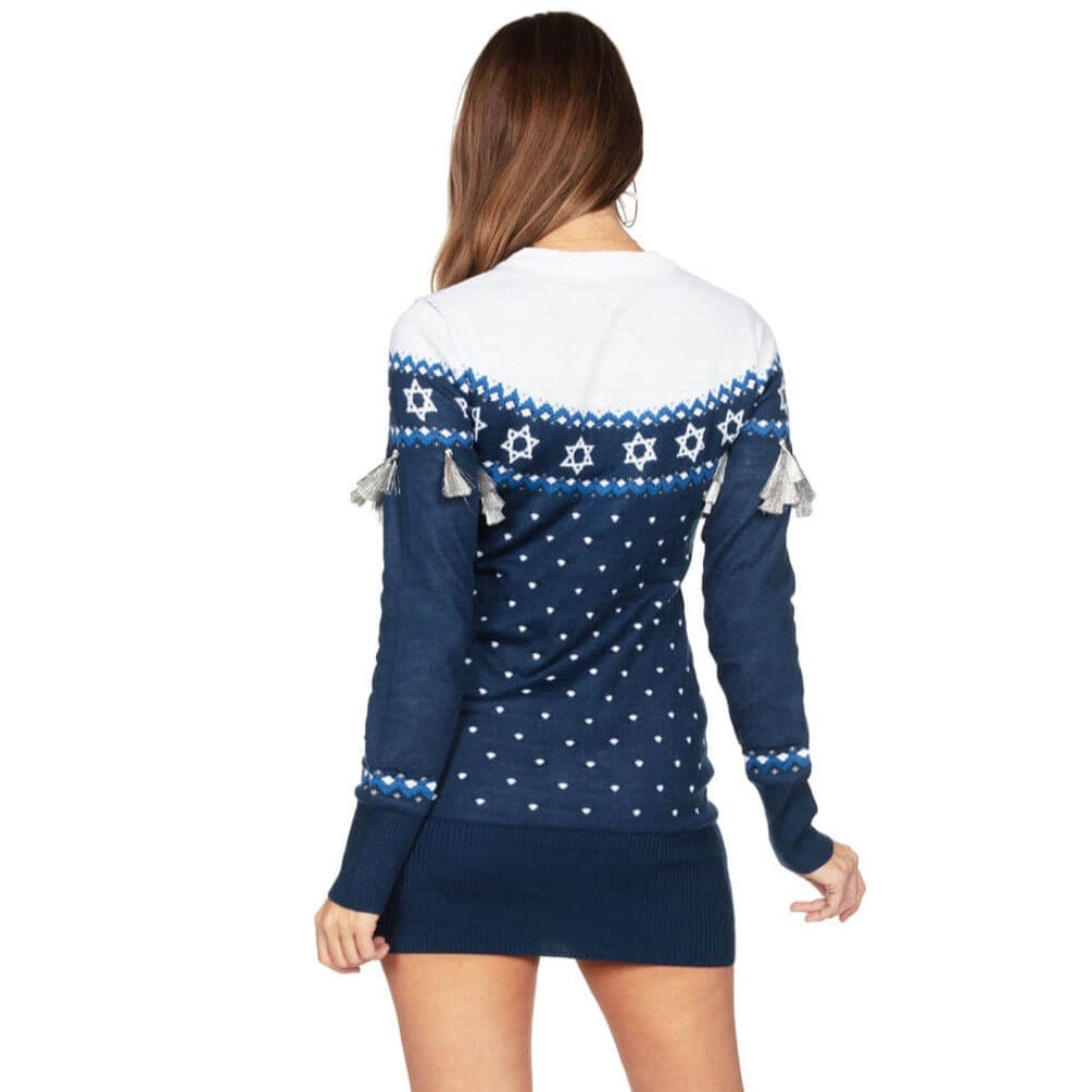 Fringe Hanukkah Sweater Dress by Tipsy Elves - (Sizes XS - 5XL)、mySite、topwebapps