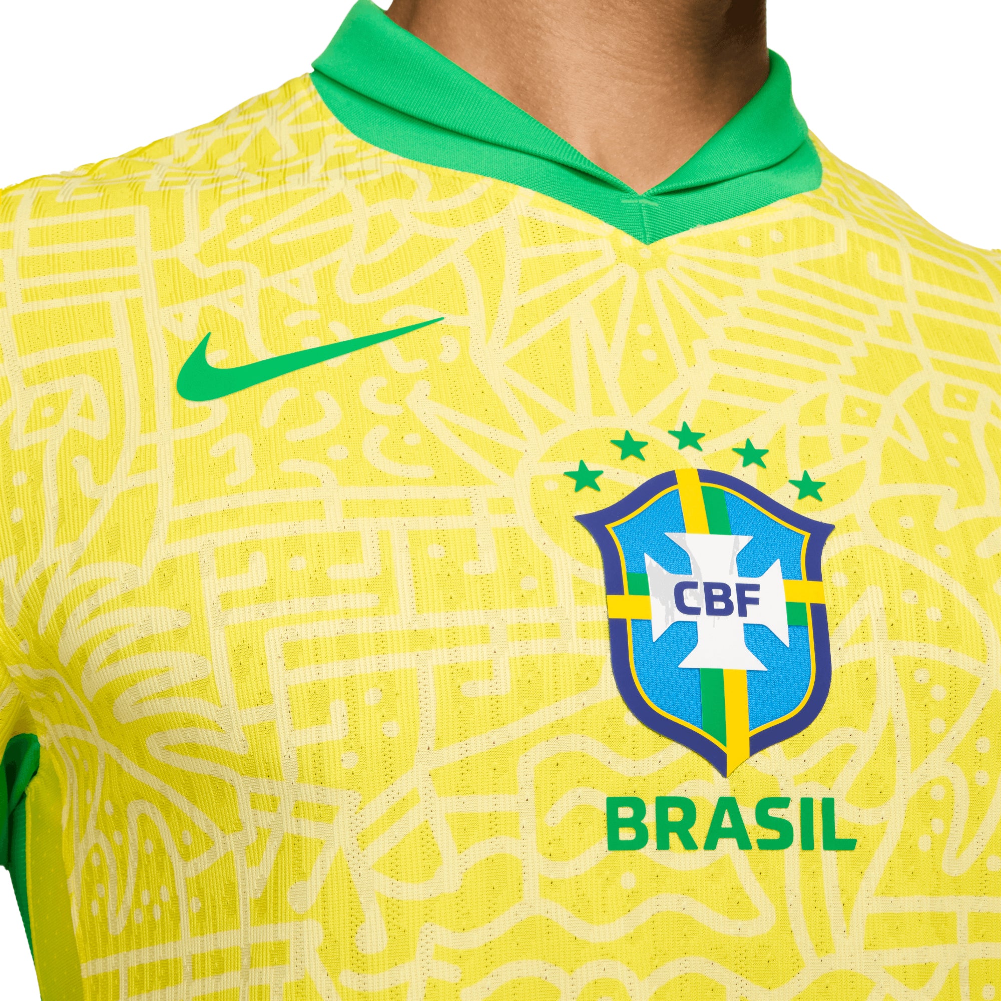 Nike Men's Brazil 2024/25 Dri-FIT ADV Home Jersey Yellow/Green、mySite、bottomscart