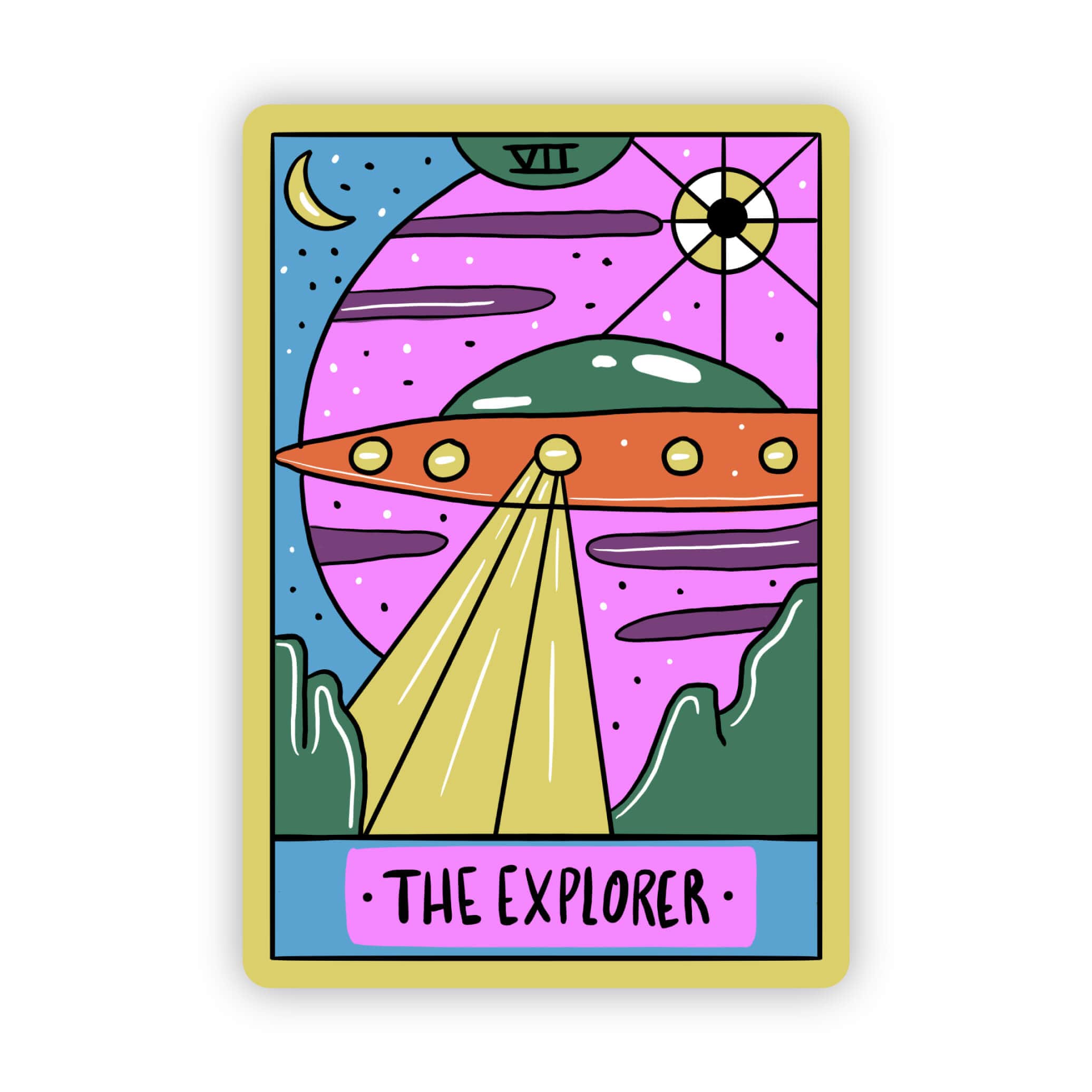  The Explorer Outer Space Tarot Card Sticker、mySite、ghnorth