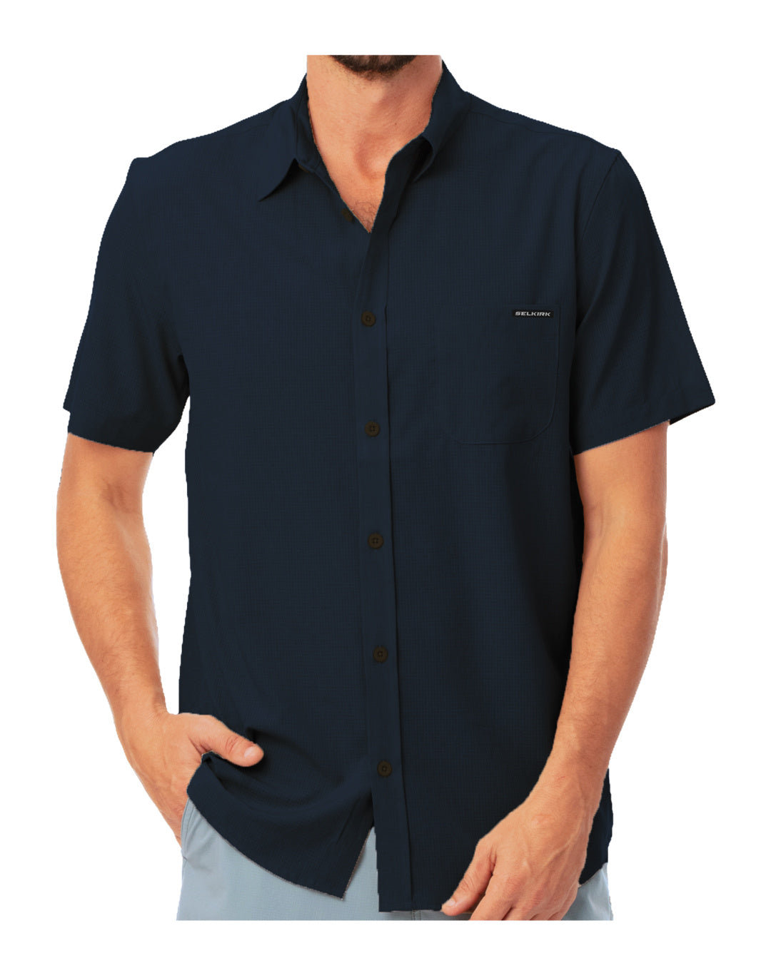 Spring Owen Collection Men's Horizon UPF50 Tech Short Sleeve Button Down、mySite、noshort