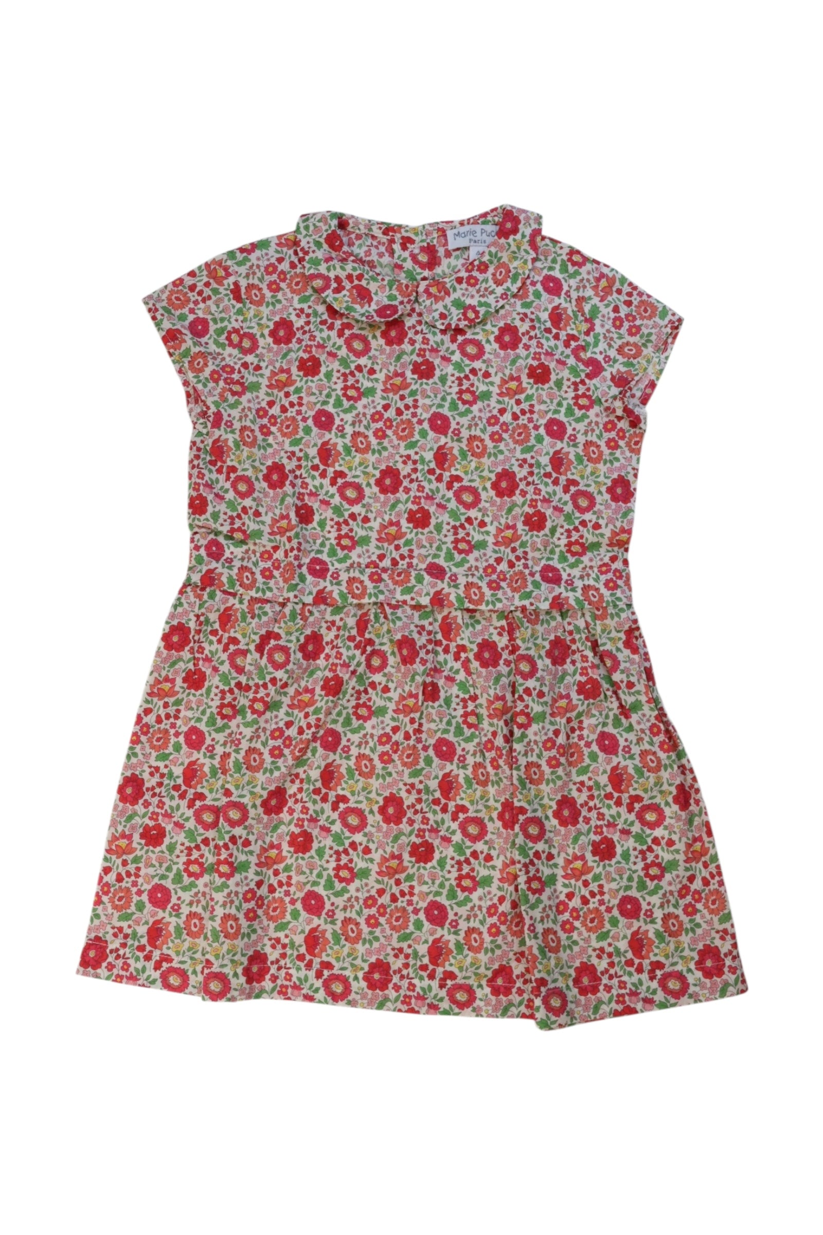 Marie Puce Floral Short Sleeve Dress Size 4T、mySite、g9winljtr