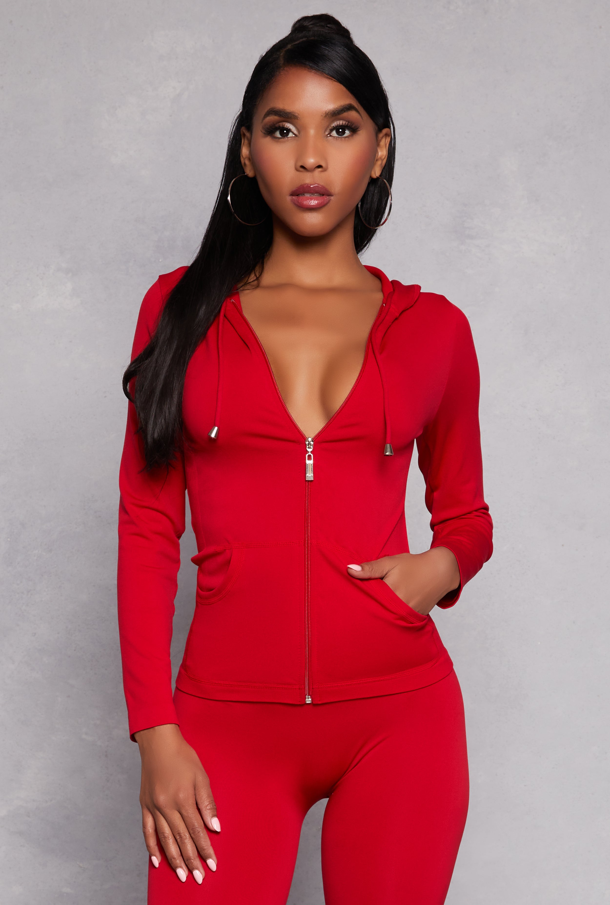 Seamless Zip Front Hooded Top、mySite、camillekostekn