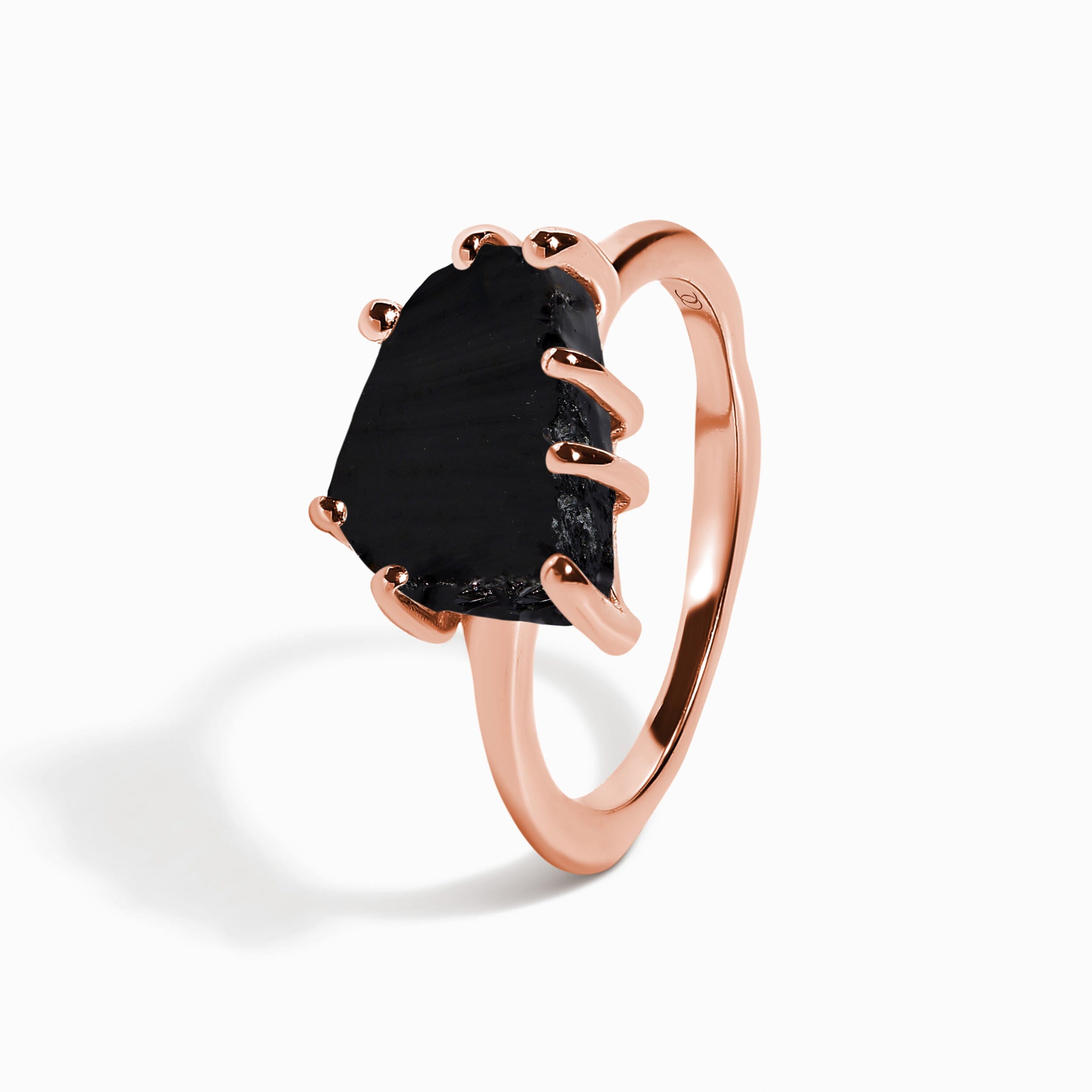 Raw Crystal Ring - Serene Black Obsidian、mySite、hinf8tx79