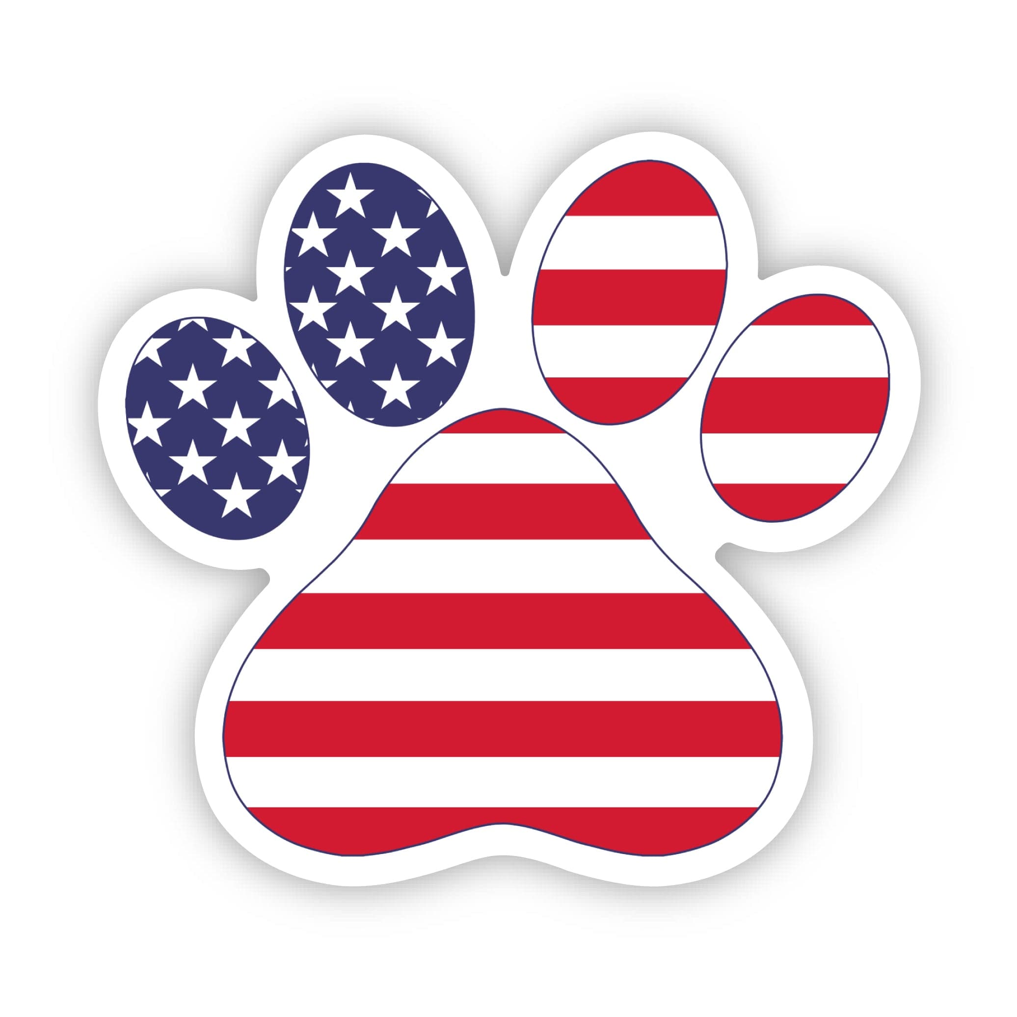  Paw Print Sticker - American Flag、mySite、ghnorth