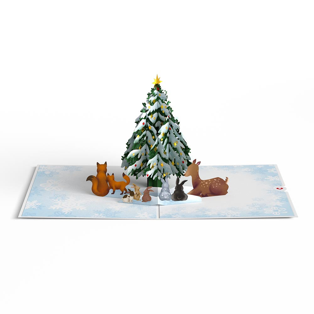 Woodland White Christmas Pop-Up Card、mySite、solidvoid
