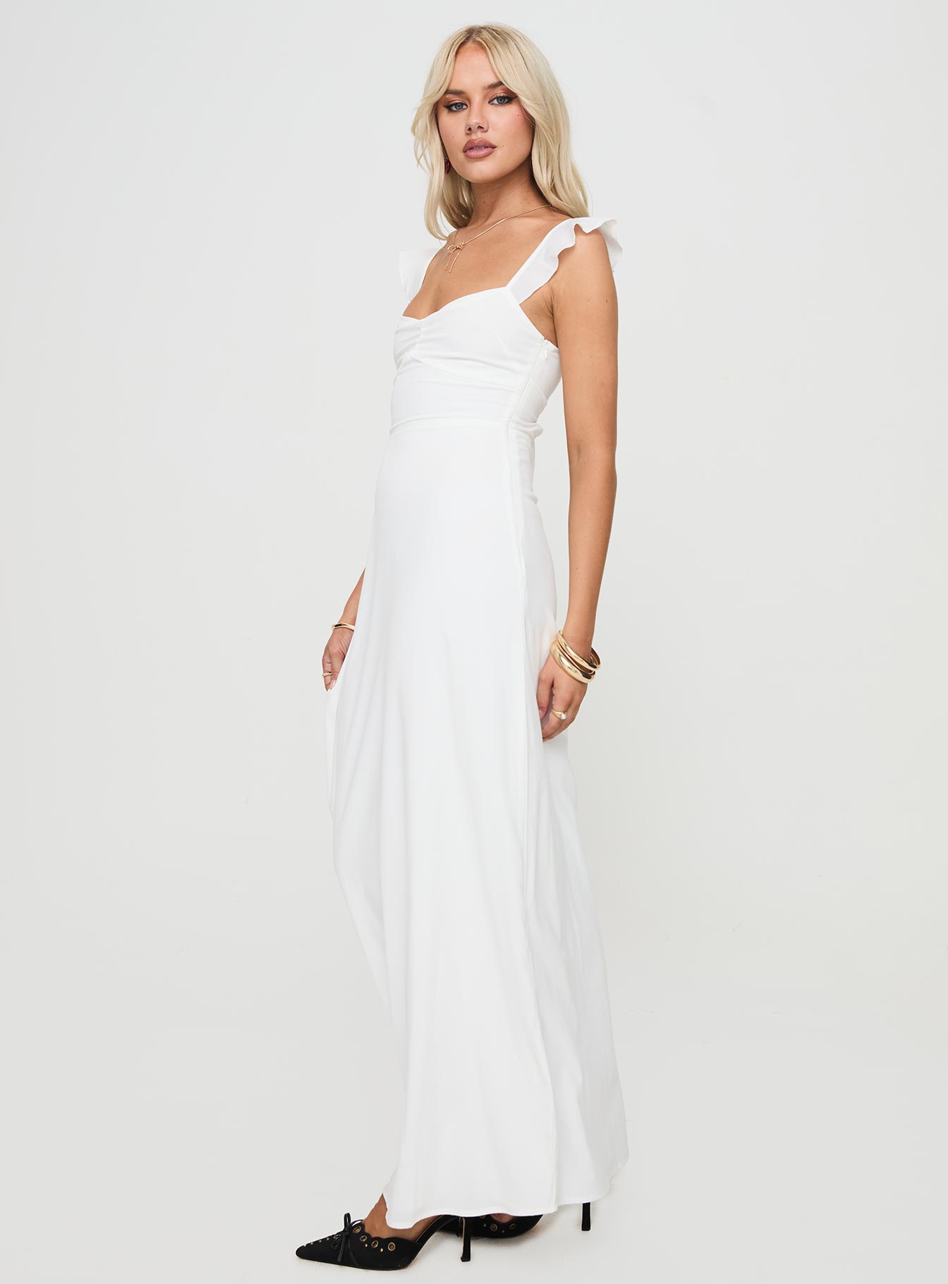 Landon Maxi Dress White、mySite、solidvoid
