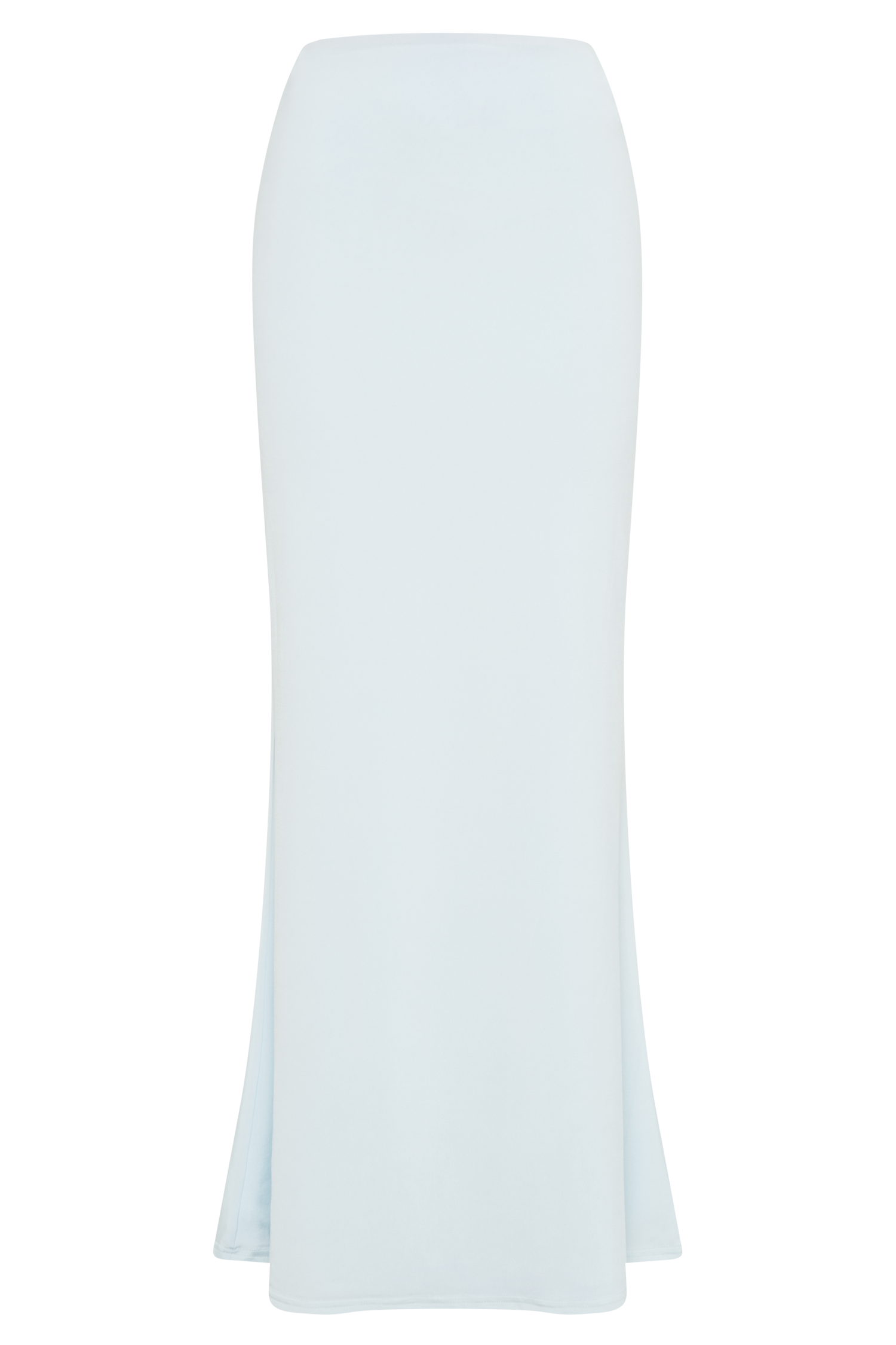 Bruna Slinky Fishtail Maxi Skirt - Sky Blue、mySite、solidvoid