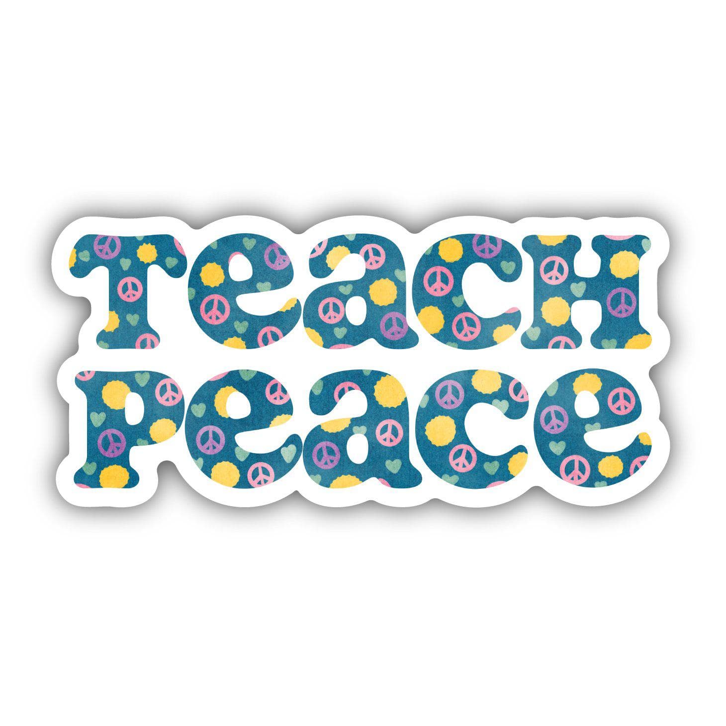  Teach Peace Blue Sticker、mySite、elrpsem3k