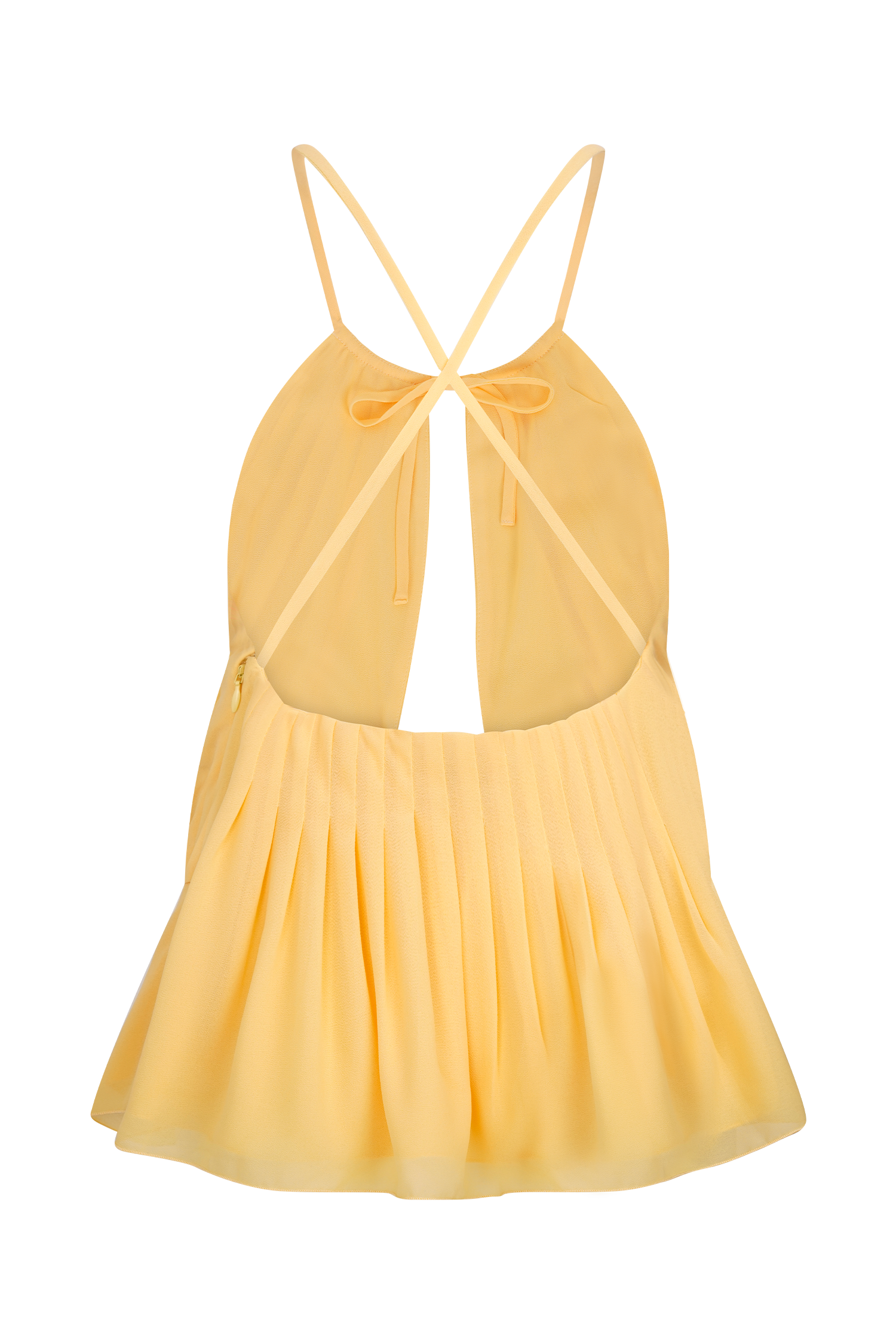 Korra Chiffon Halter Top - Butterscotch、mySite、solidvoid