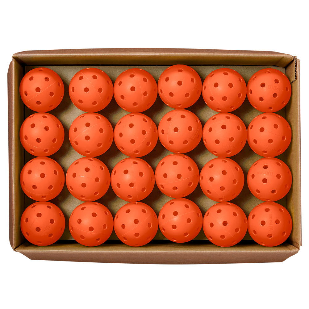 Wilson TRU 32 Indoor Pickleball Ball (Orange) - Case of 48