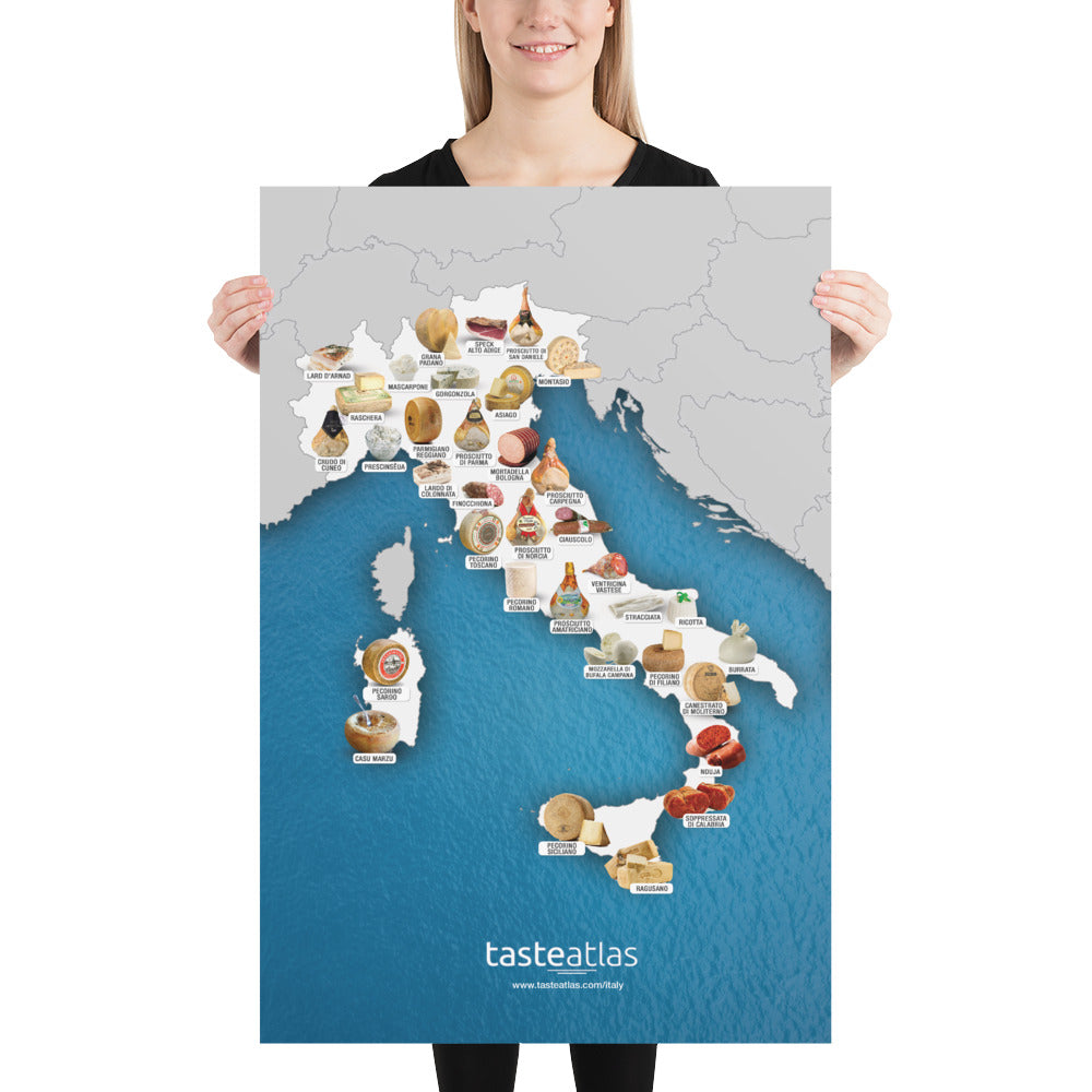 Italy Antipasti Map Poster (in)、mySite、camillekostekn
